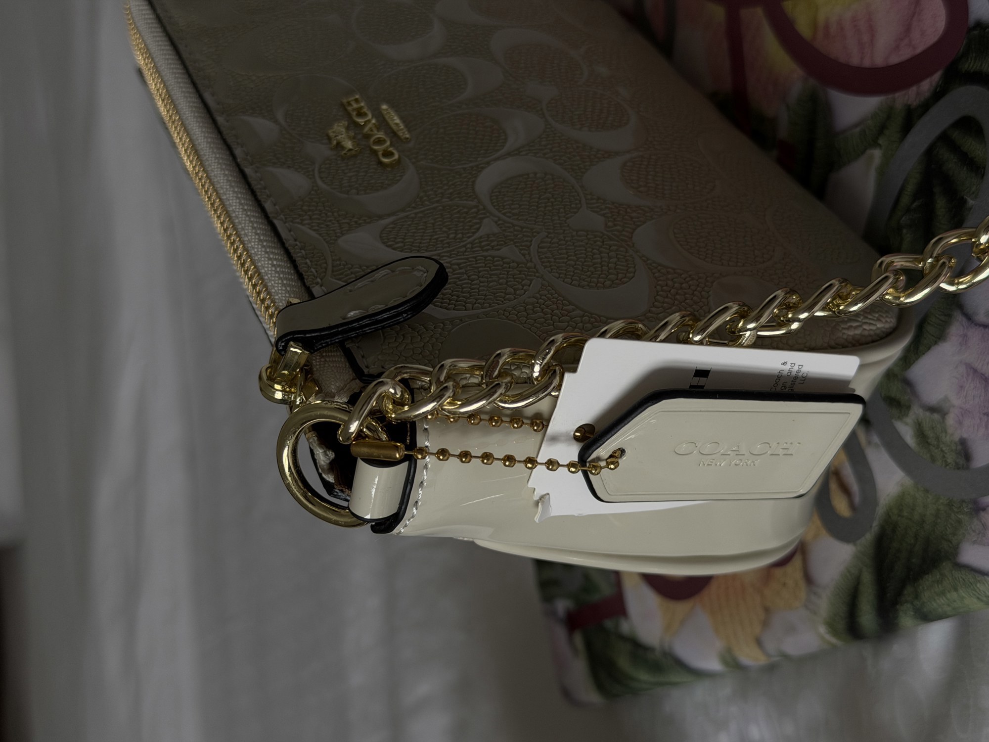 Coach Nolita 19 Signature Patent Cream Leather - 5