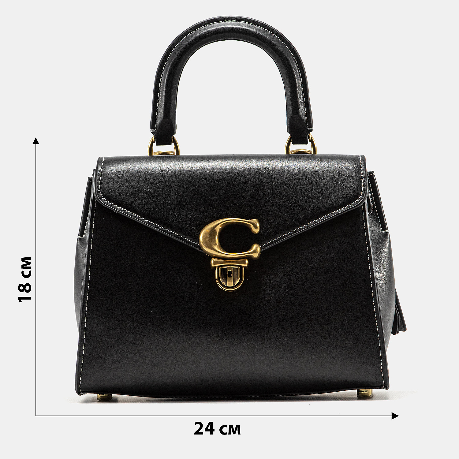 Coach Parker Small Top Handle Bag in Black - 3