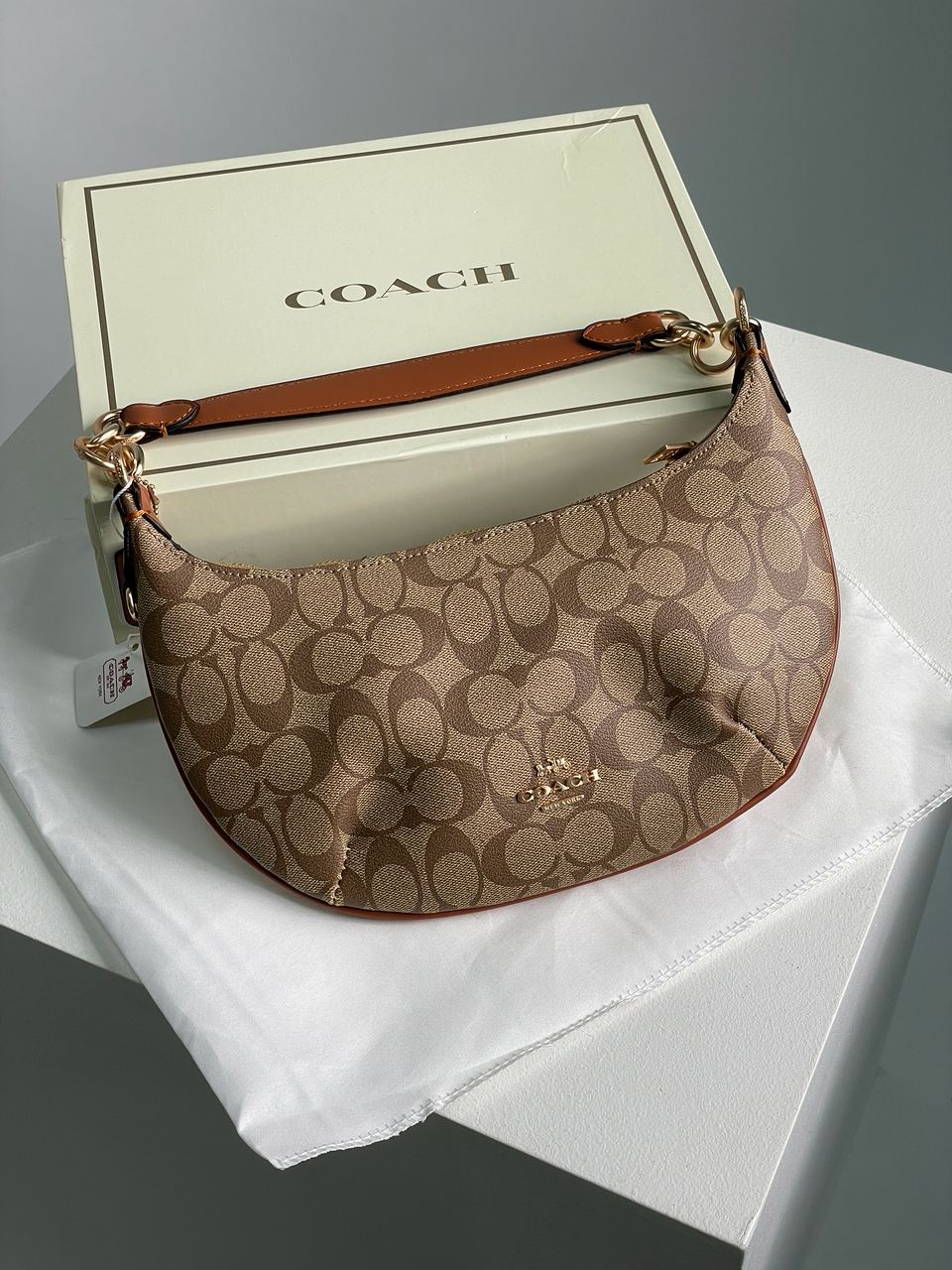 Coach Payton Hobo In Signature Canvas in Beige - 2