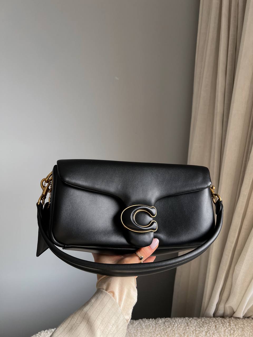 Coach Pillow Tabby Shoulder Bag Black - 10