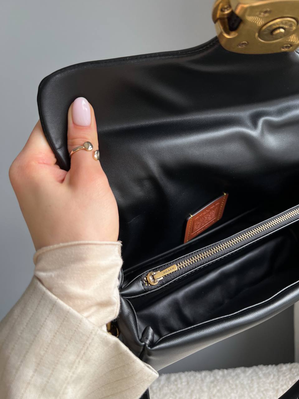 Coach Pillow Tabby Shoulder Bag Black - 15