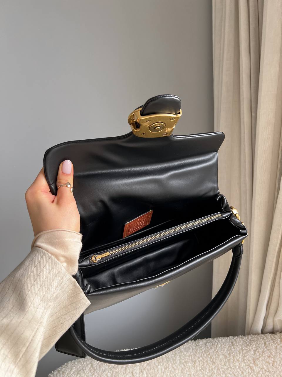 Coach Pillow Tabby Shoulder Bag Black - 17