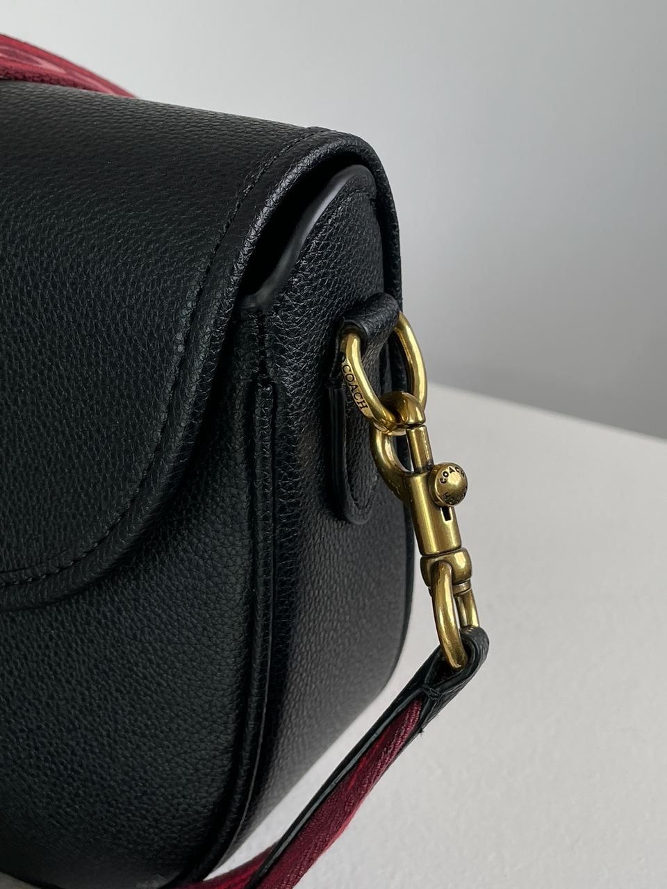 Coach Polished Pebble Willow Saddle Bag Black - 19