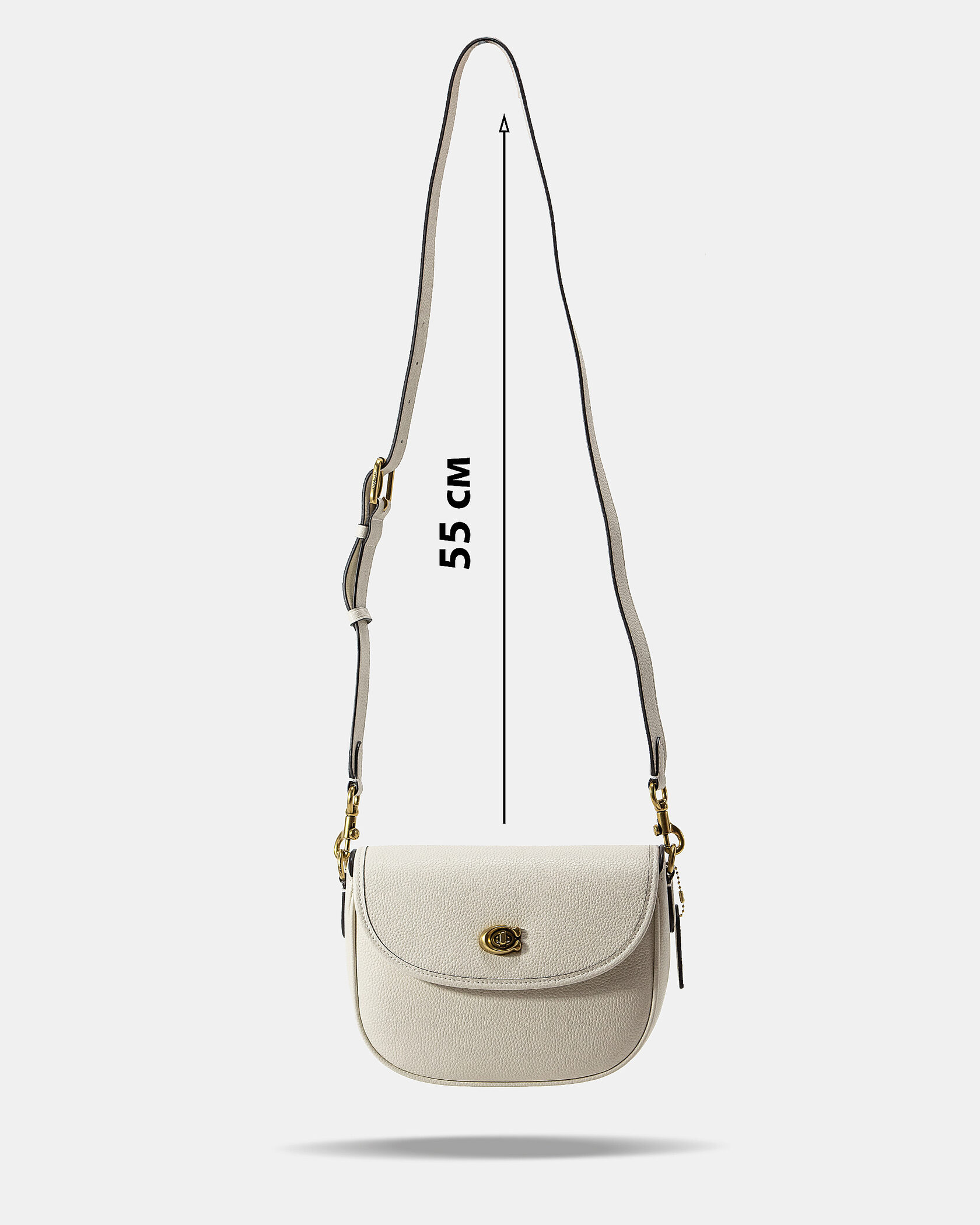 Coach Polished Pebble Willow Saddle Bag White - 4