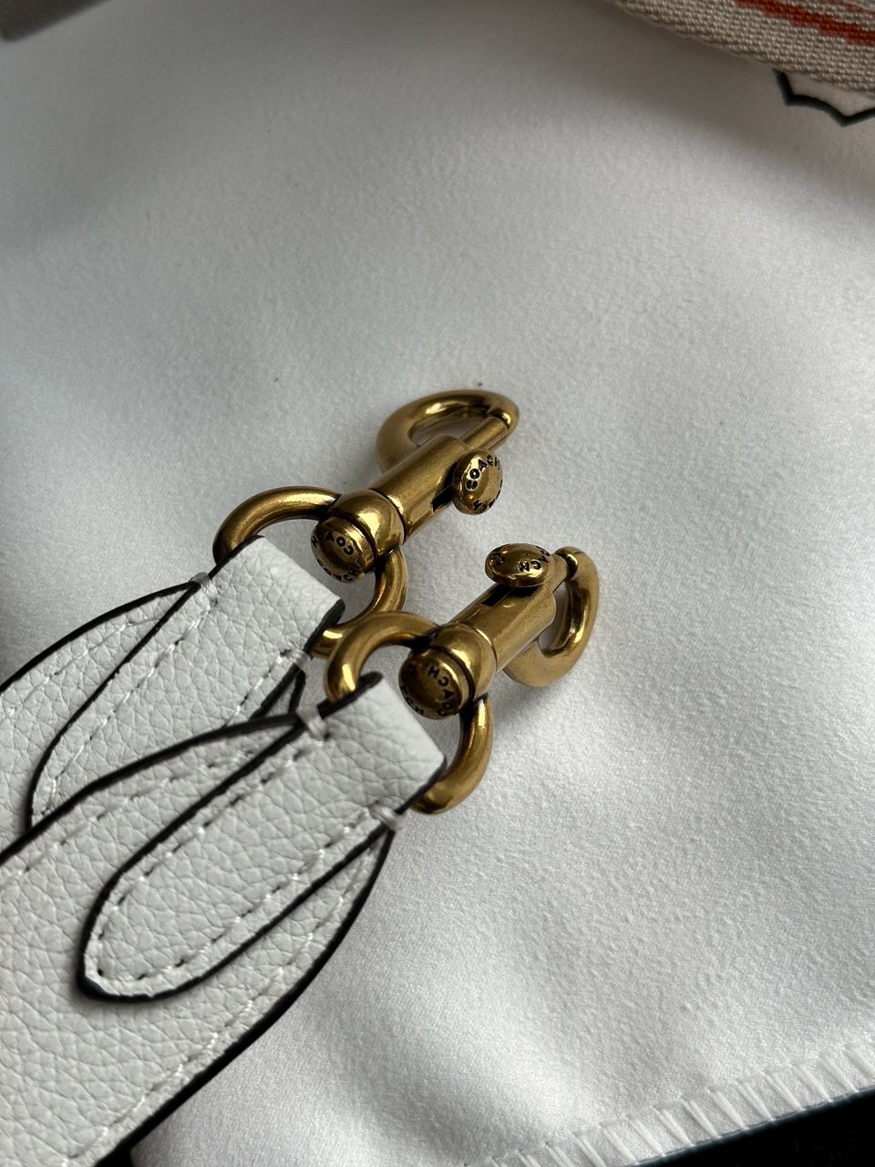 Coach Polished Pebble Willow Saddle Bag White - 25