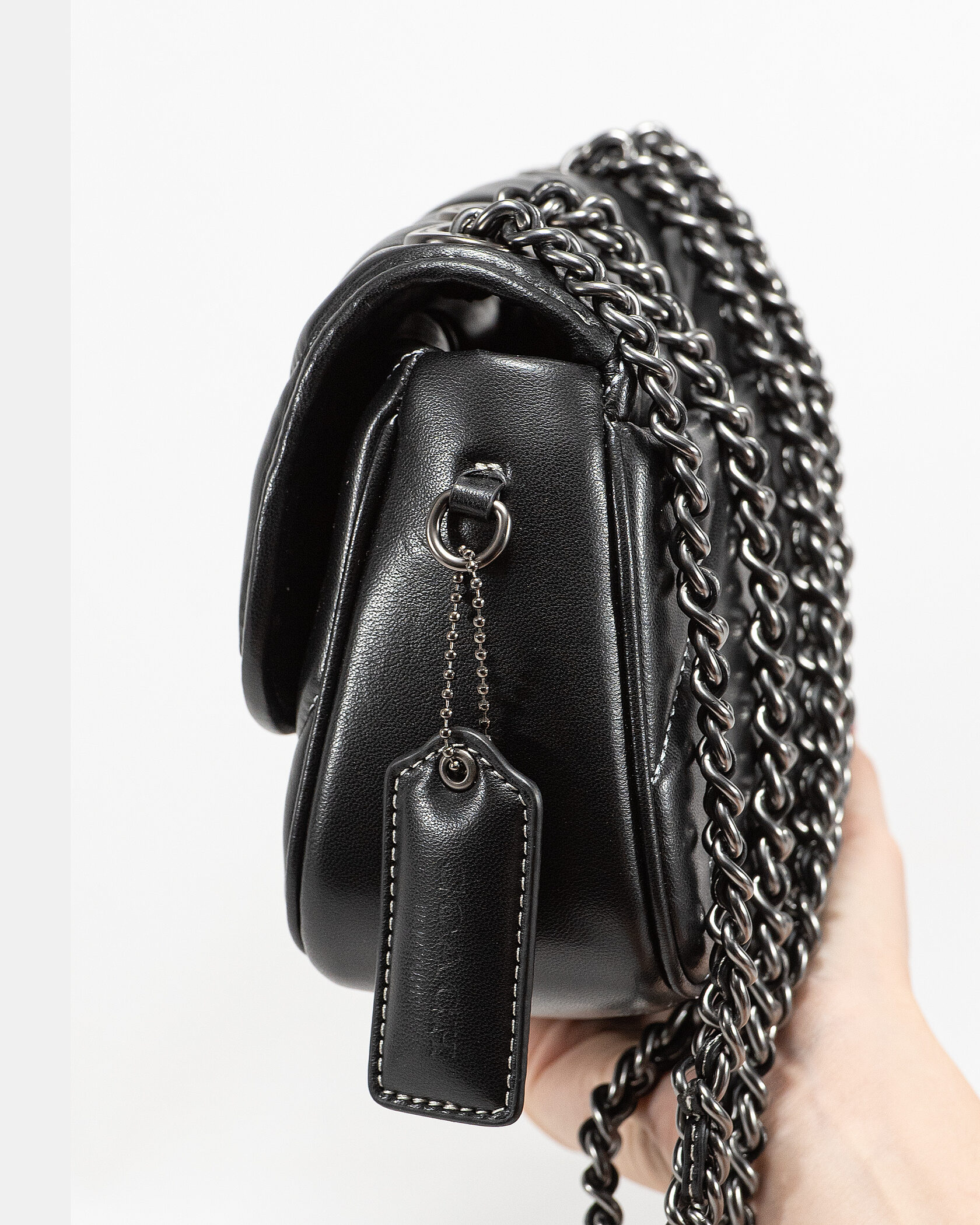 Coach Quilted Pillow Madison Shoulder Bag Black - 8