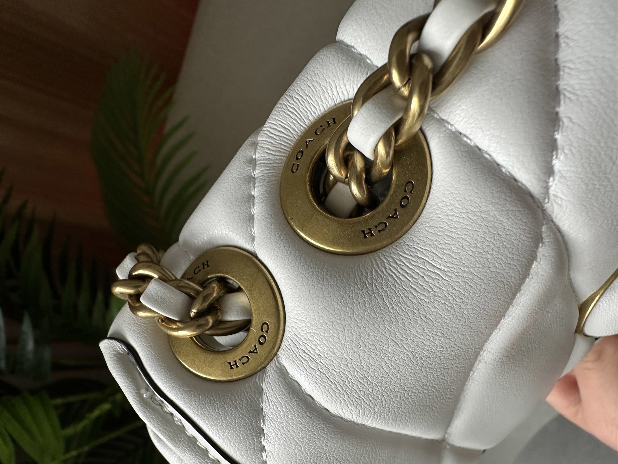 Coach Quilted Pillow Madison Shoulder Bag White - 14
