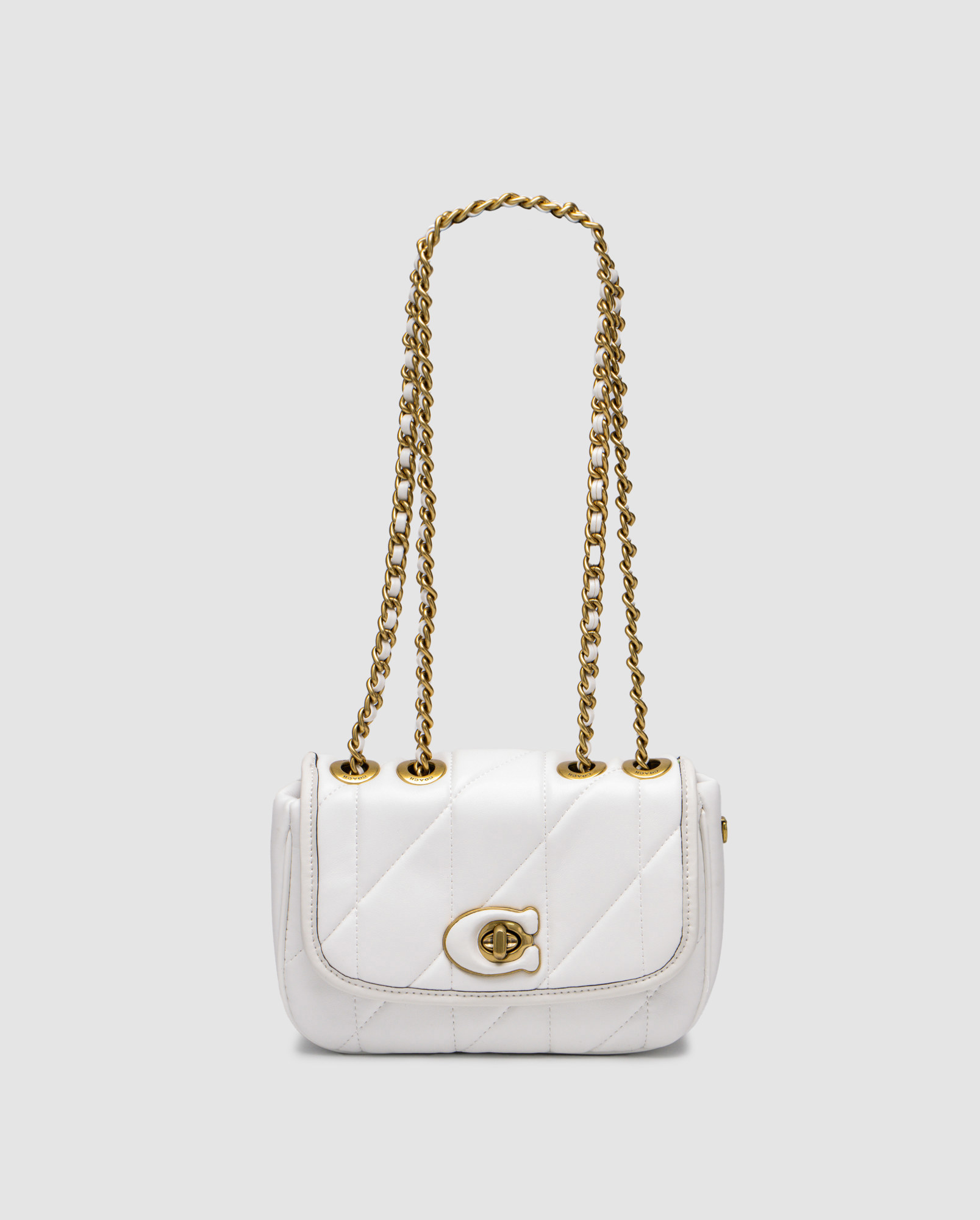 Coach Quilted Pillow Madison Shoulder Bag White - 3