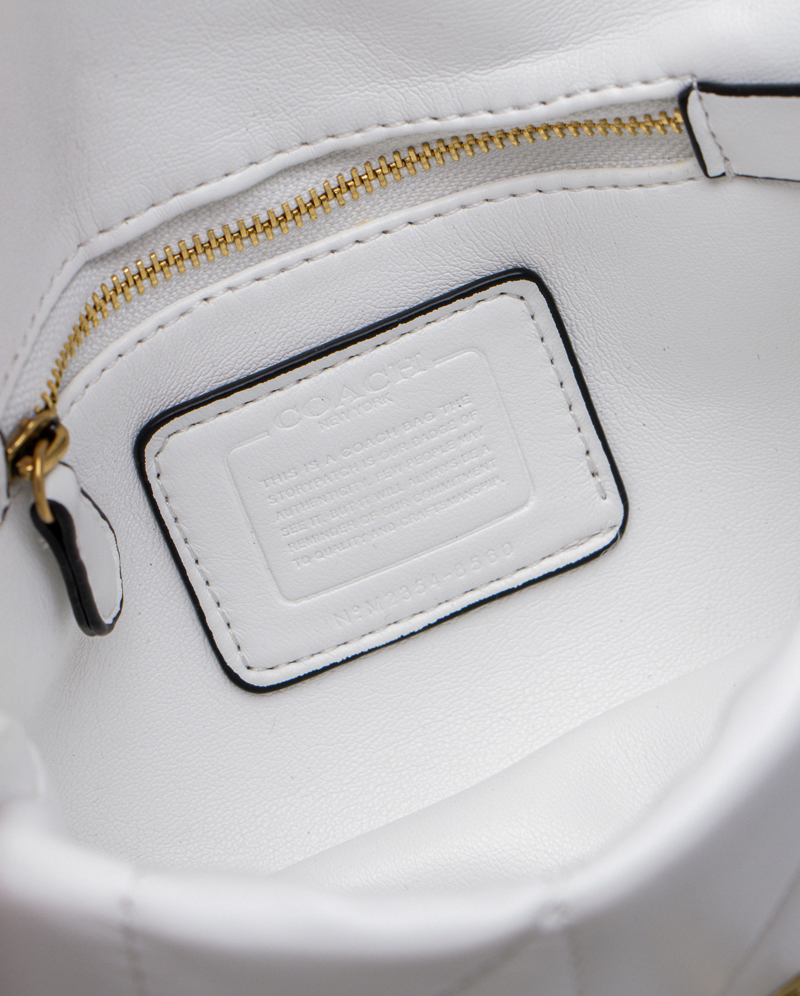 Coach Quilted Pillow Madison Shoulder Bag White - 5