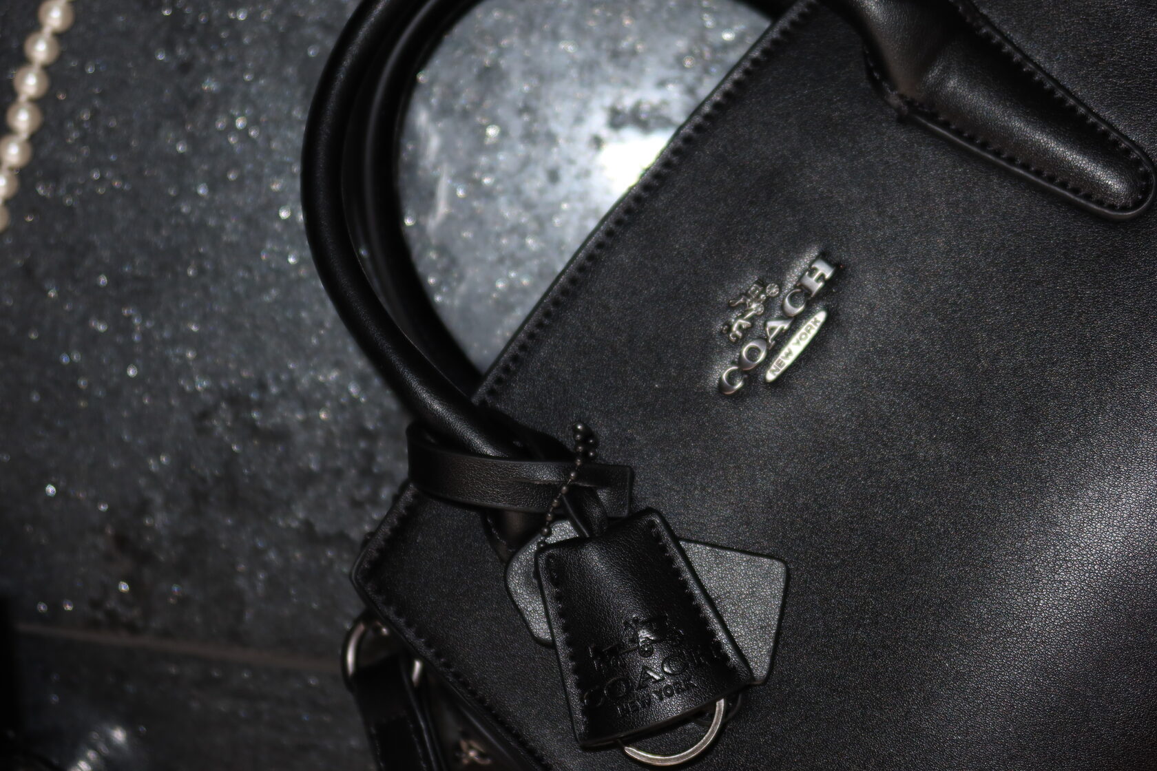 Coach Rossie In Leather Black/Silver - 4