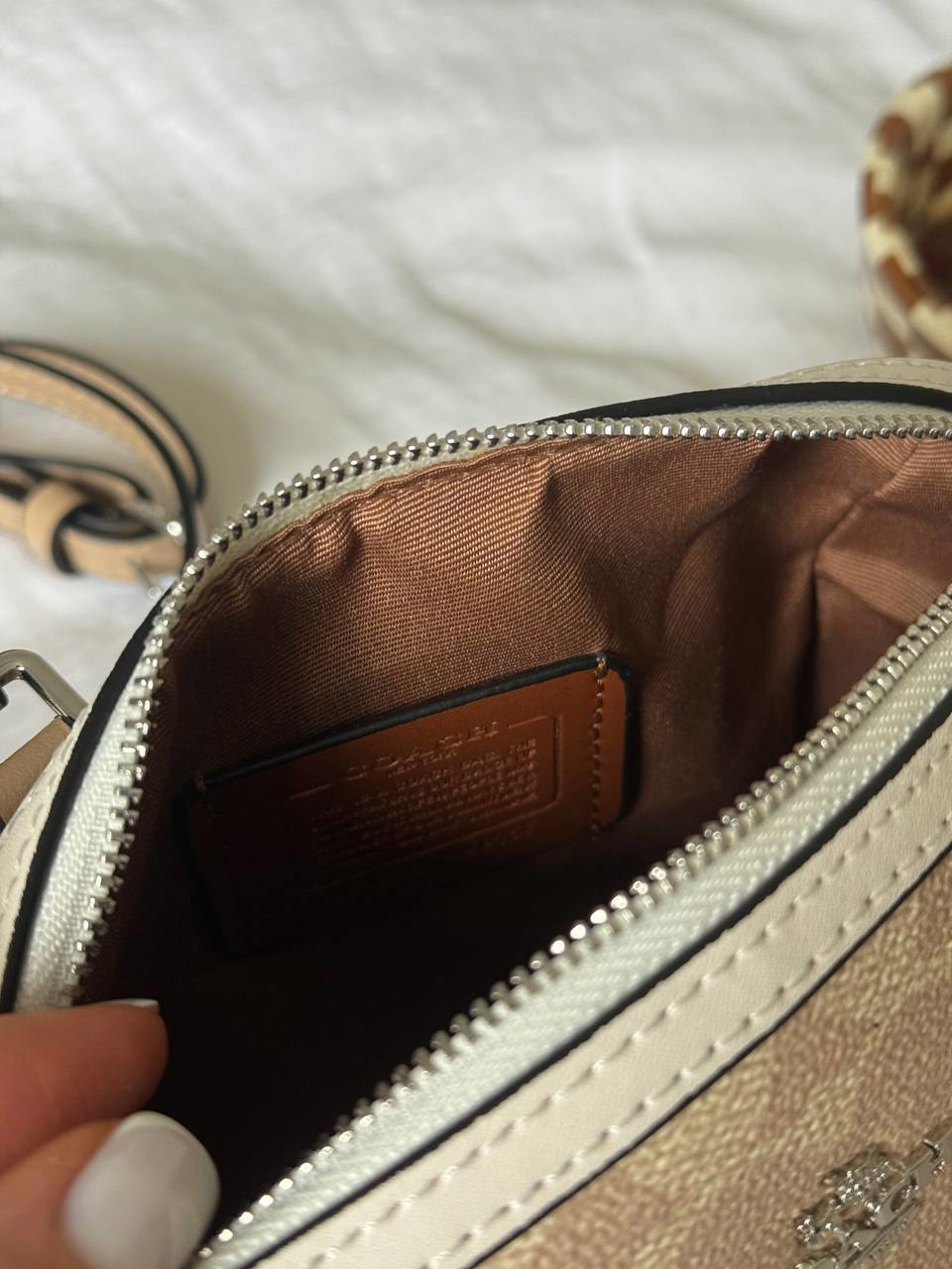 Coach Rowan Beige Satchel In Signature Canvas - 9