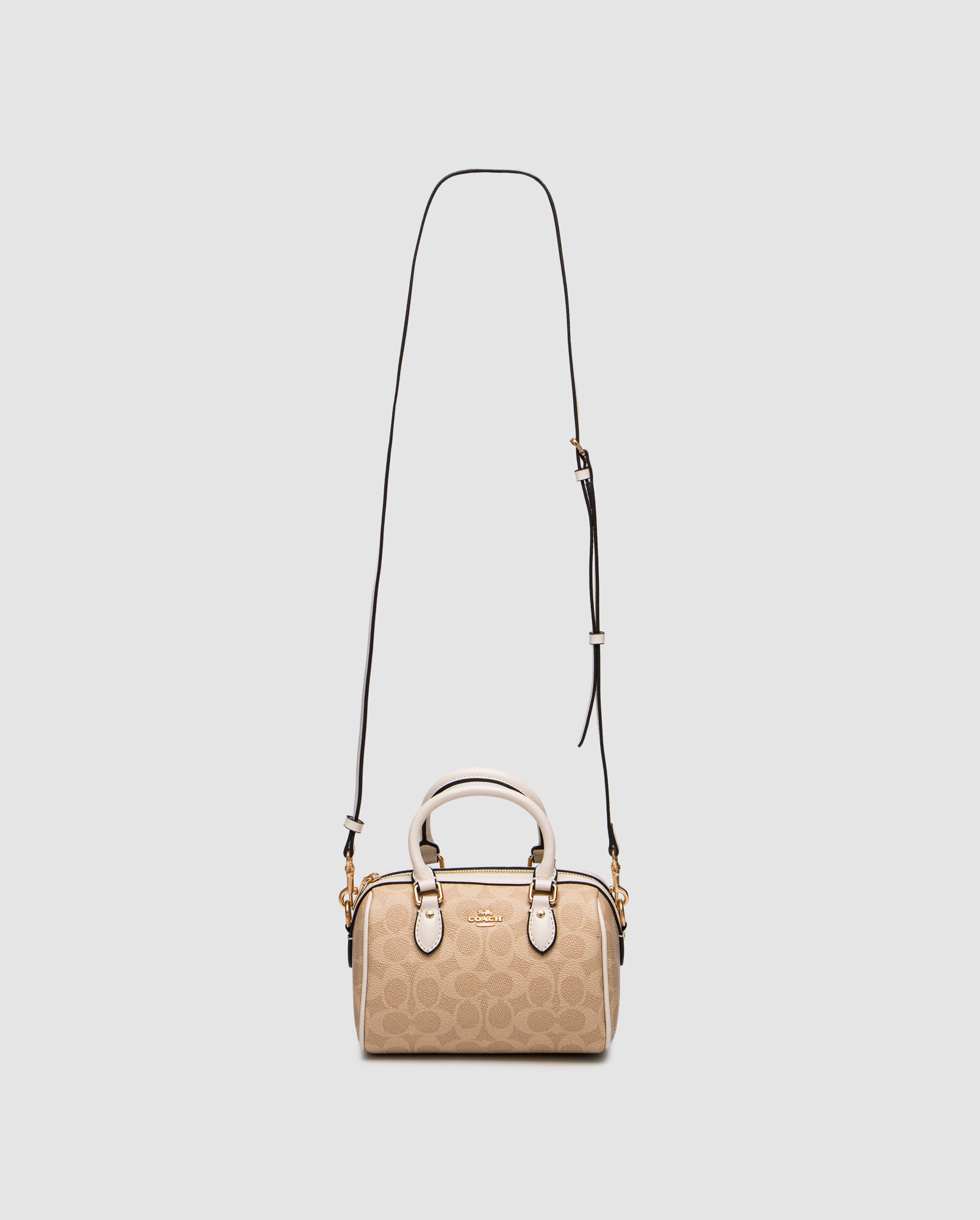 Coach Rowan Beige Satchel In Signature Canvas - 3