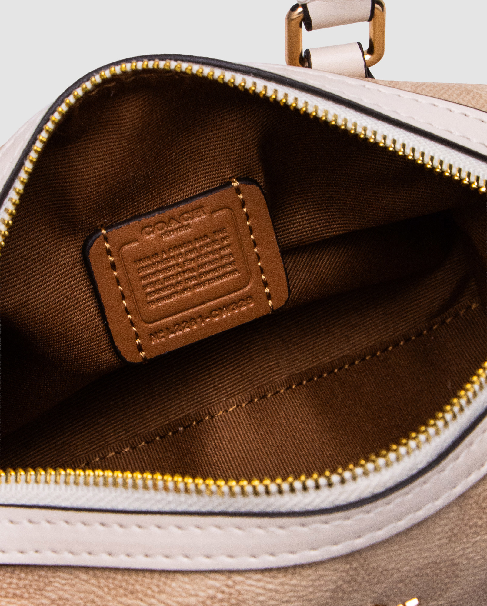 Coach Rowan Beige Satchel In Signature Canvas - 5