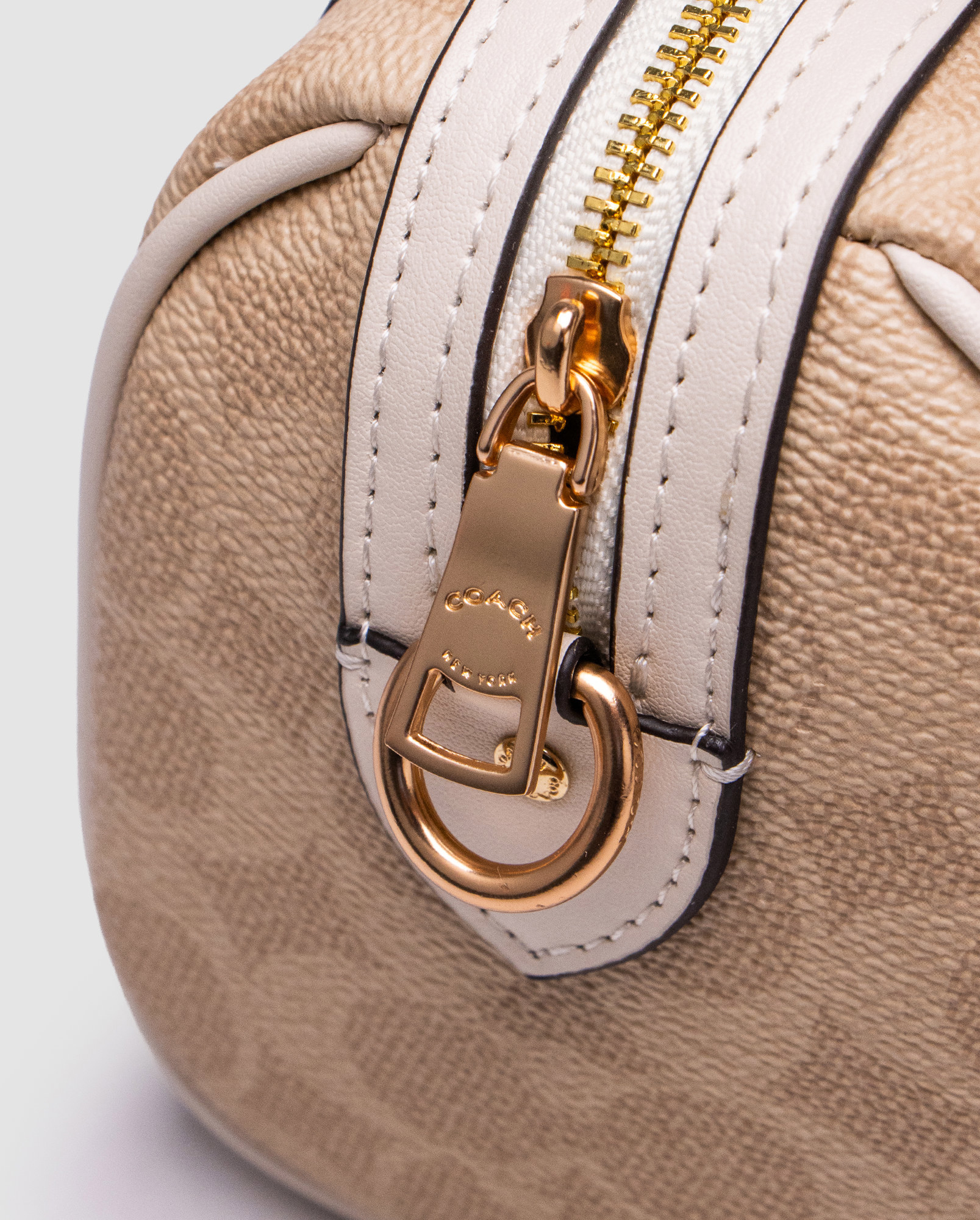 Coach Rowan Beige Satchel In Signature Canvas - 4