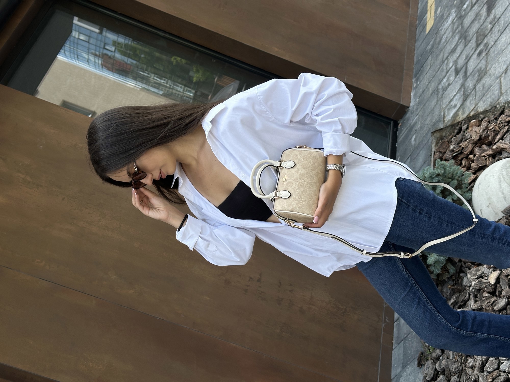 Coach Rowan Beige Satchel In Signature Canvas - 8