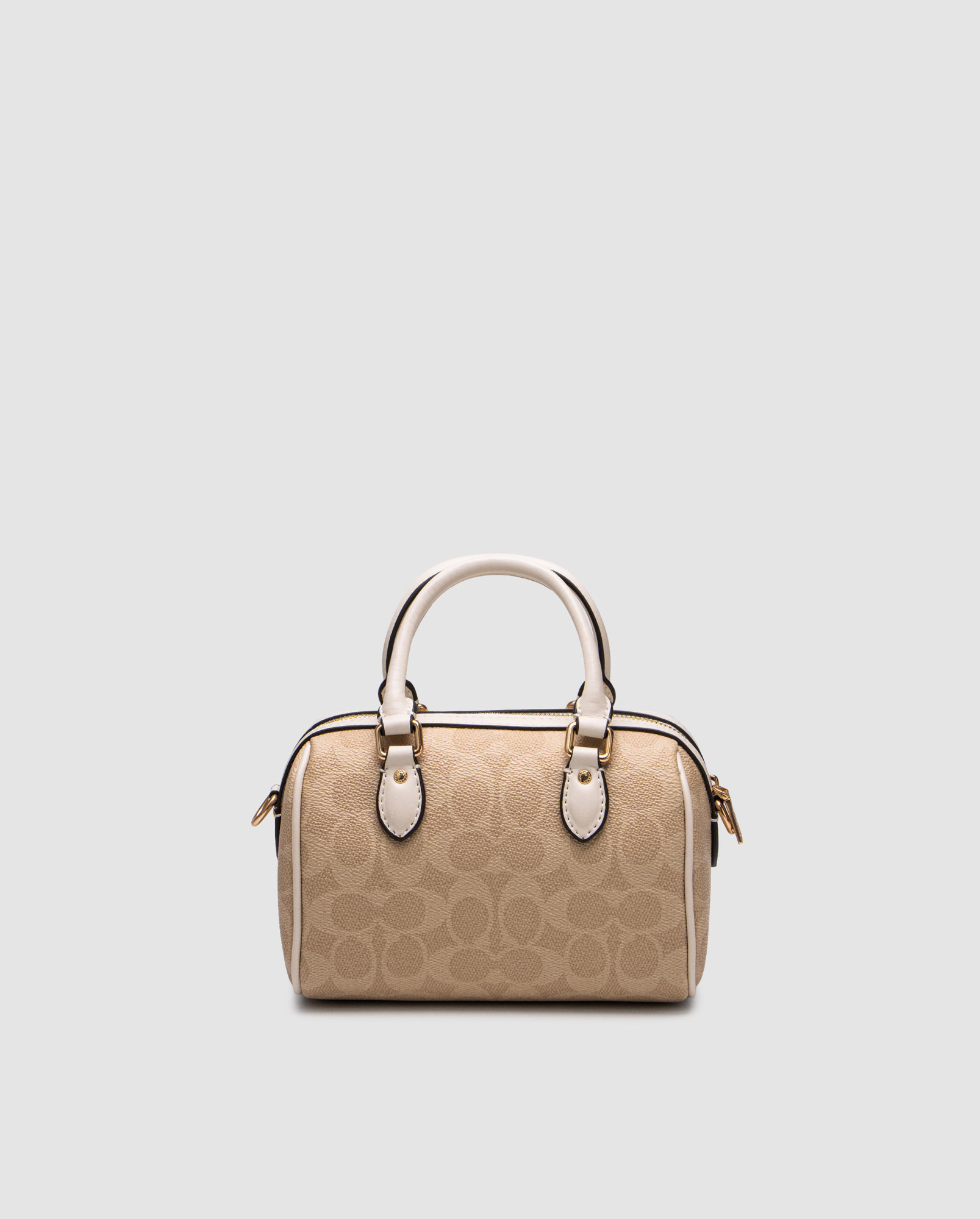 Coach Rowan Beige Satchel In Signature Canvas - 2