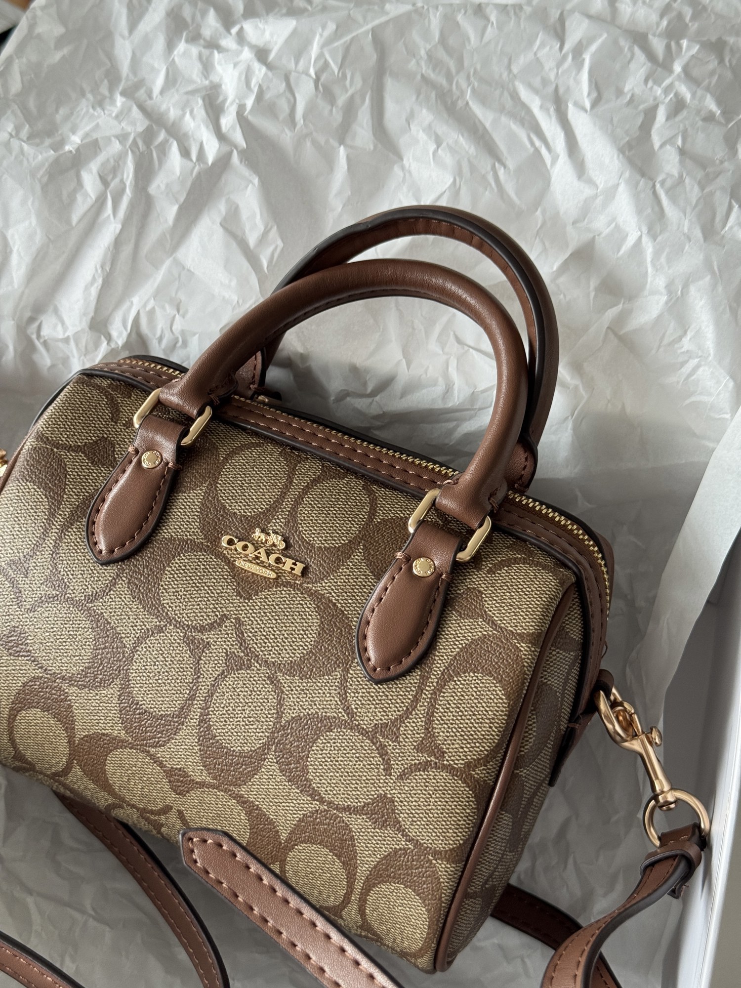 Coach Rowan Ginger Satchel In Signature Canvas(коробка крафт/ориг - 6