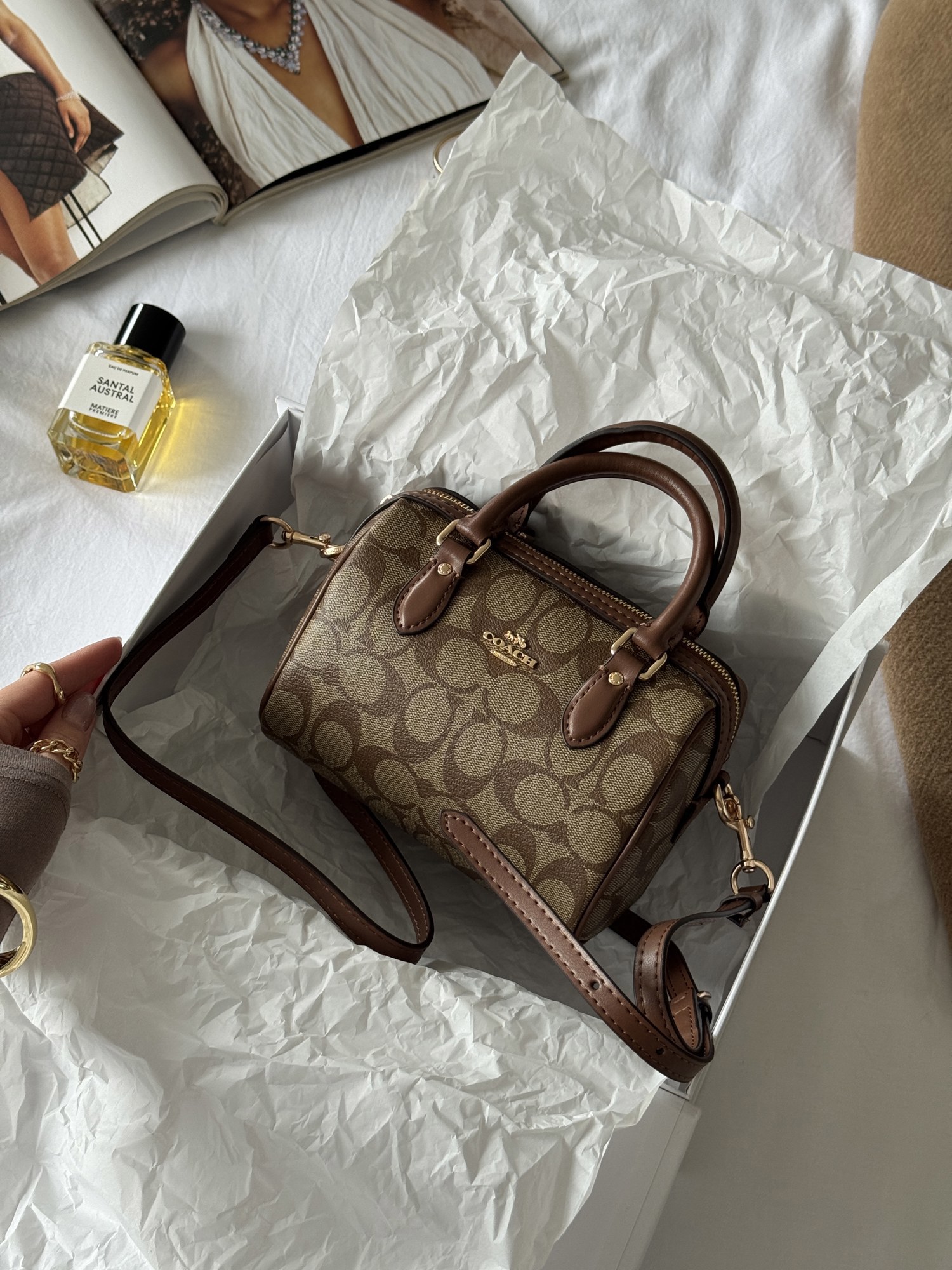 Coach Rowan Ginger Satchel In Signature Canvas(коробка крафт/ориг - 4