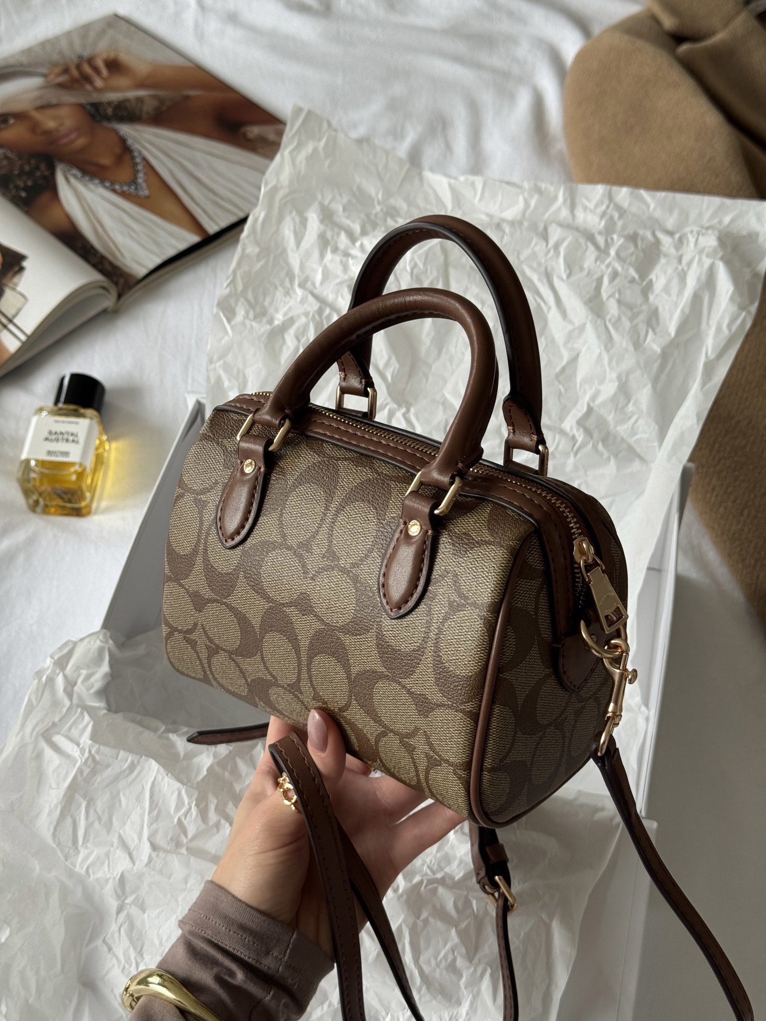 Coach Rowan Ginger Satchel In Signature Canvas(коробка крафт/ориг - 5