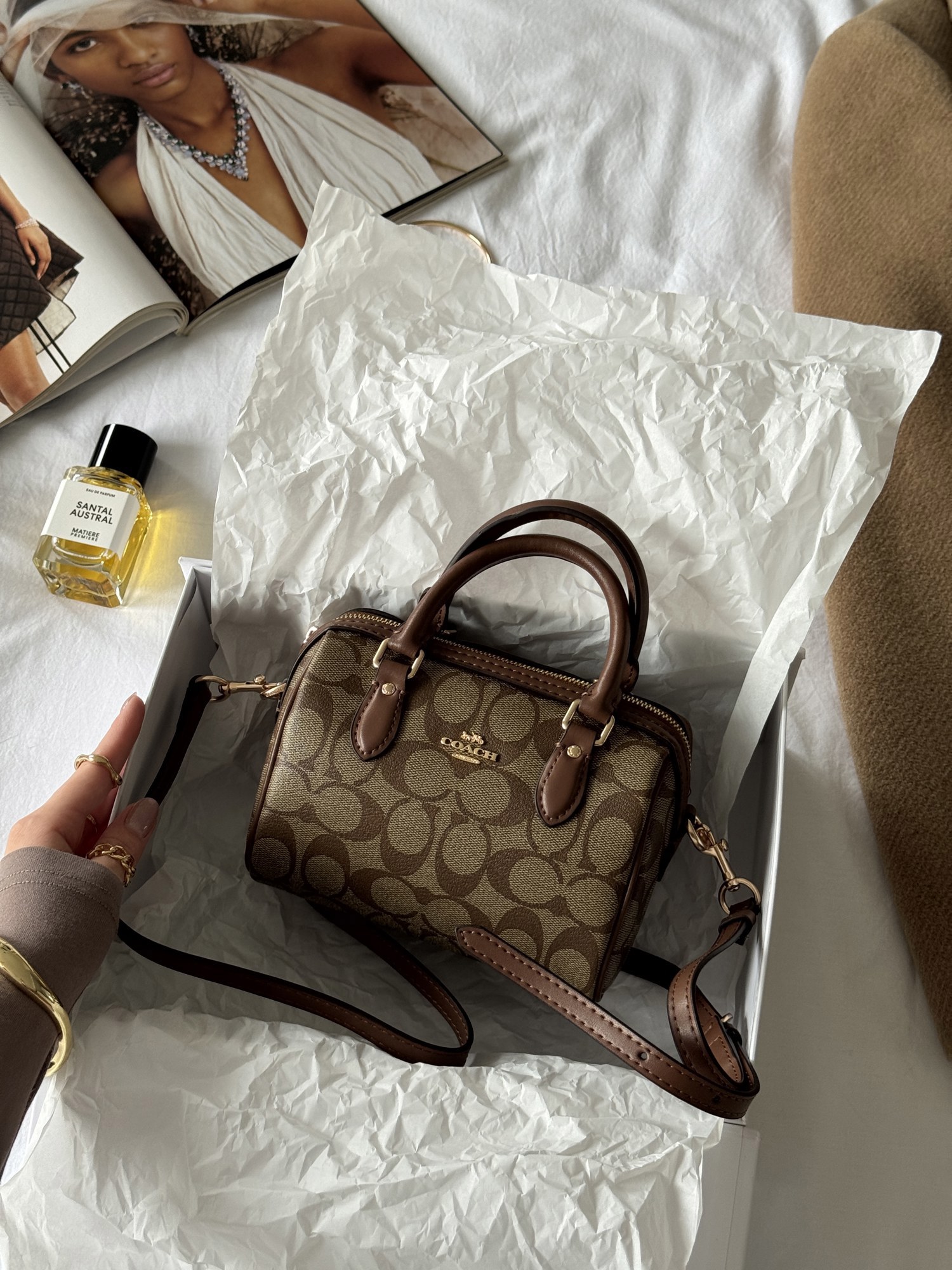 Coach Rowan Ginger Satchel In Signature Canvas(коробка крафт/ориг - 7