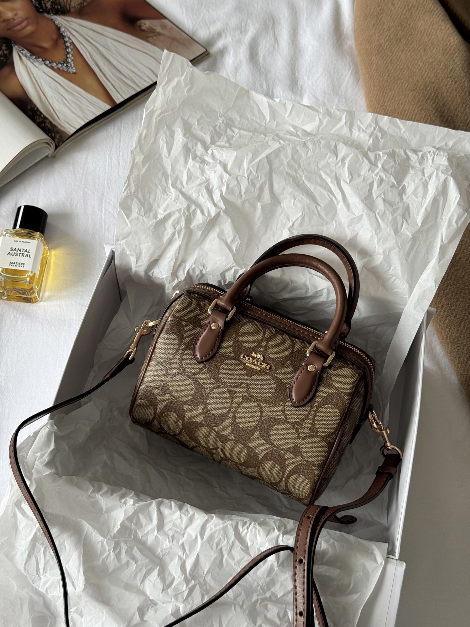 Coach Rowan Ginger Satchel In Signature Canvas(коробка крафт/ориг - 9