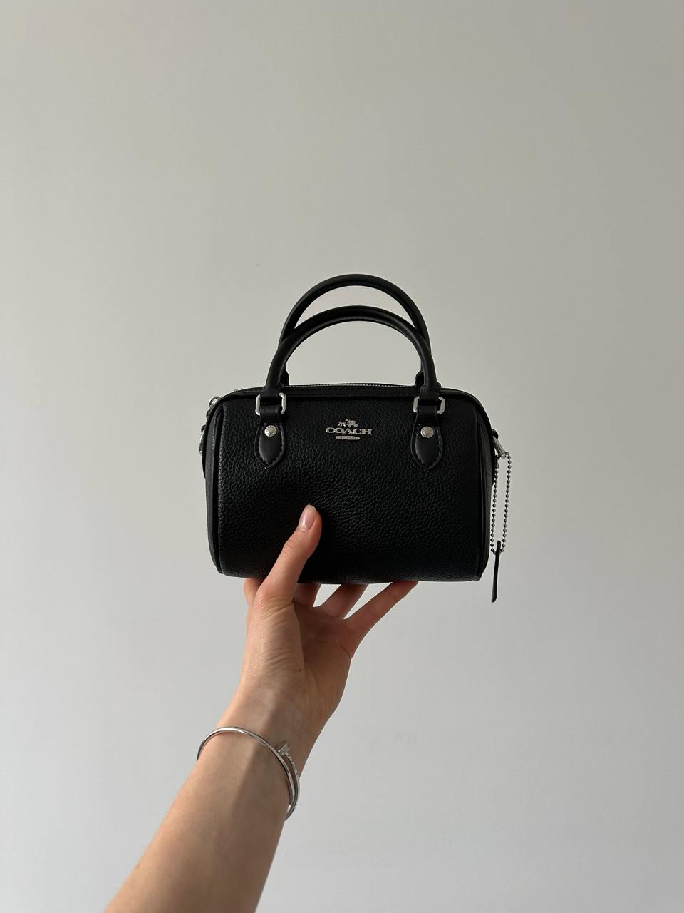 Coach Rowan Satchel In Black/Silver - 4
