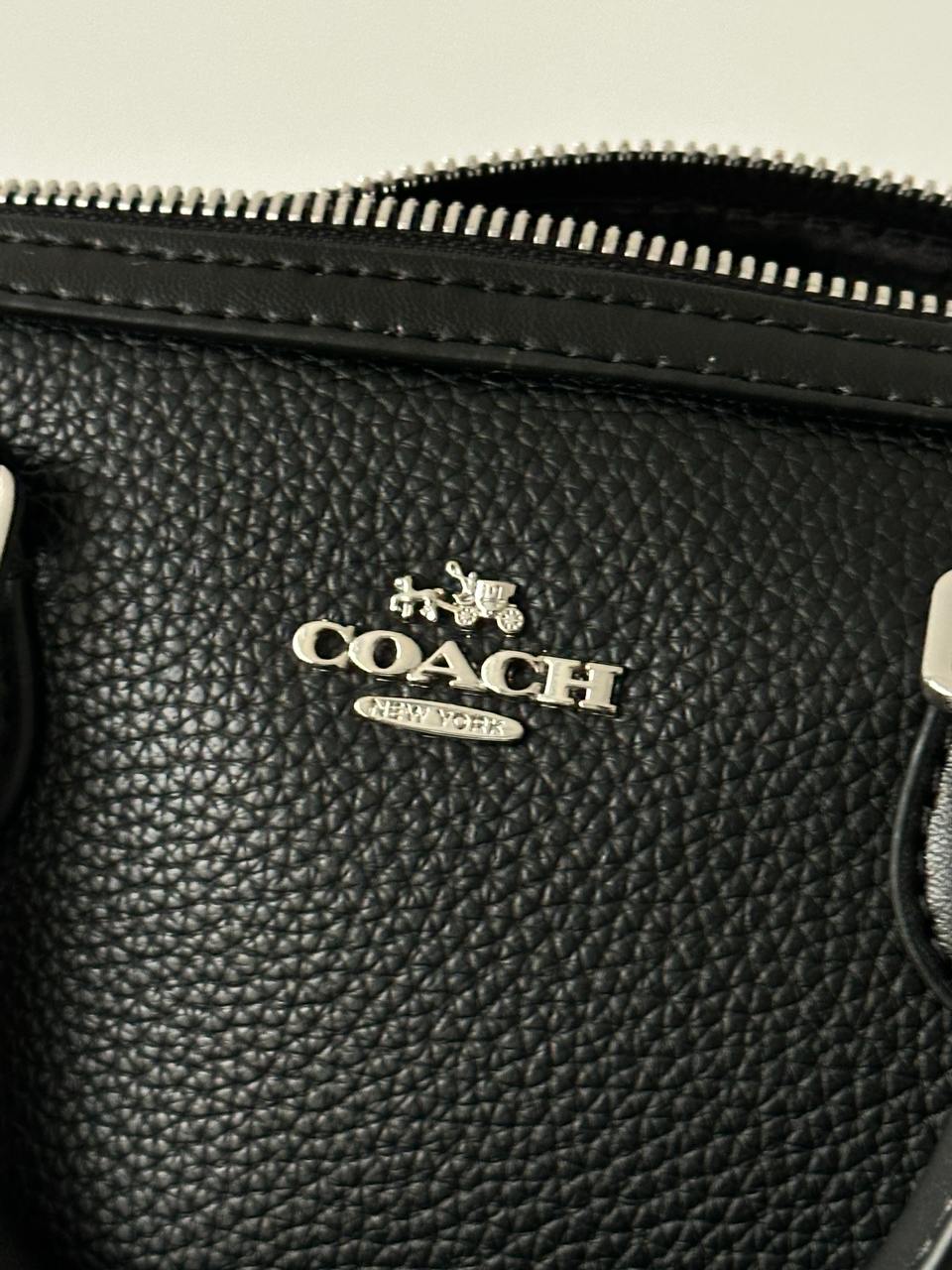 Coach Rowan Satchel In Black/Silver - 5