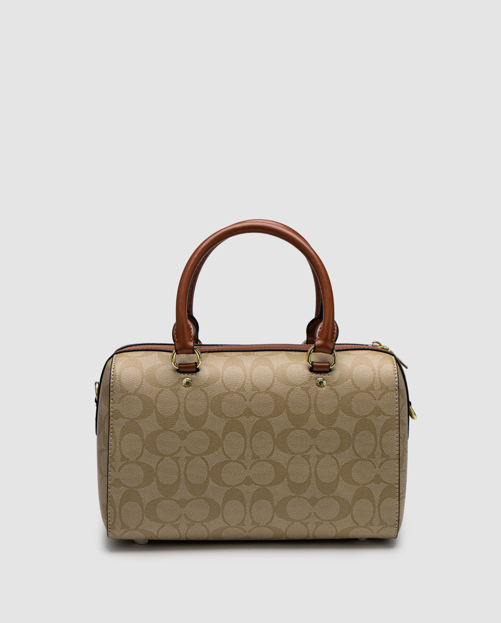 Coach Rowan Satchel In Signature Canvas Beige/Ginger - 2