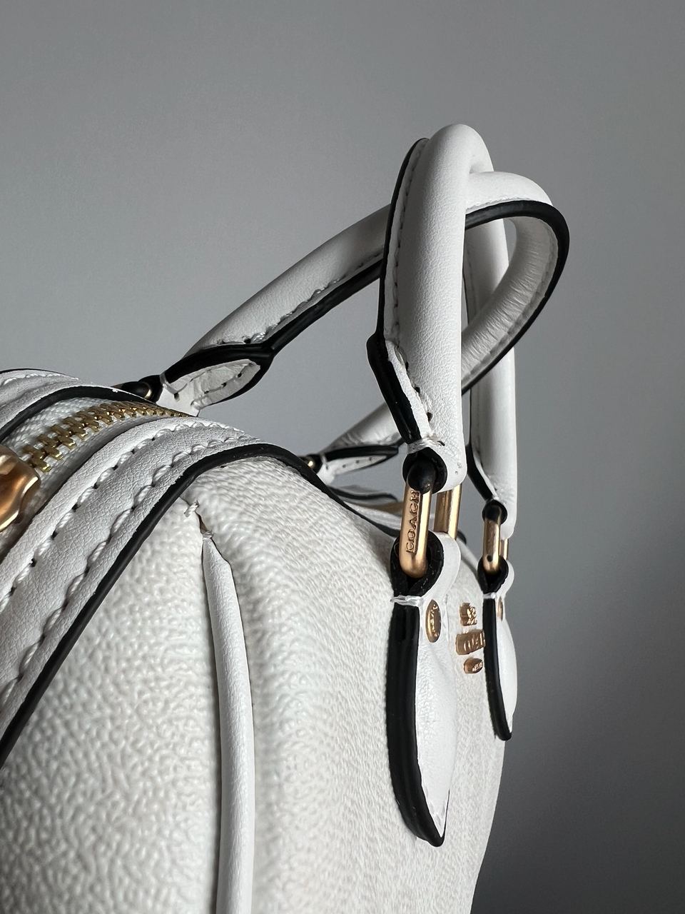 Coach Rowan White Satchel In Signature Canvas - 7