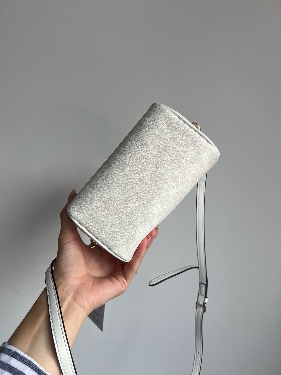 Coach Rowan White Satchel In Signature Canvas - 8