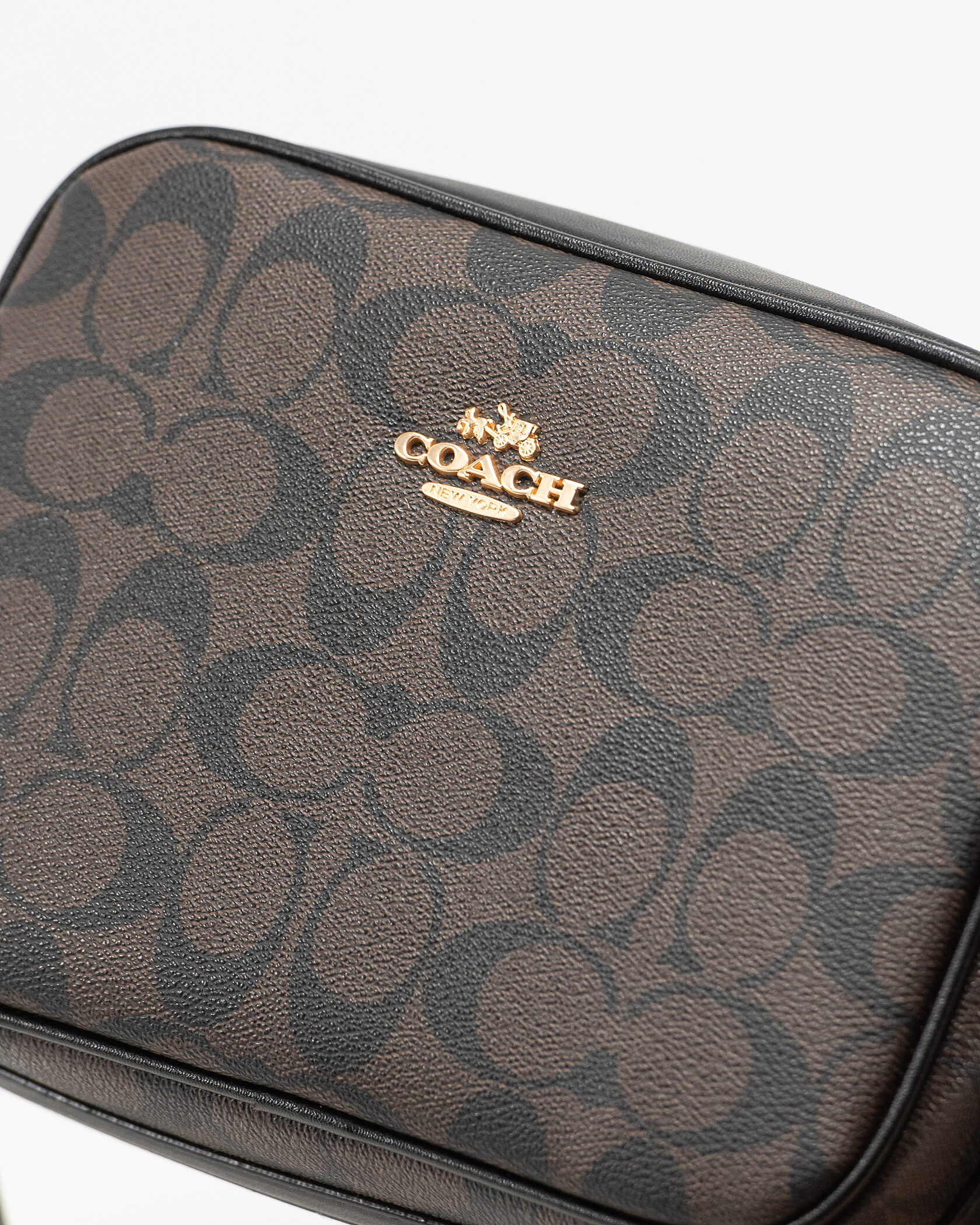 Coach Sadie Small Crossbody Bag in Signature Canvas Charcoal/Black - 6