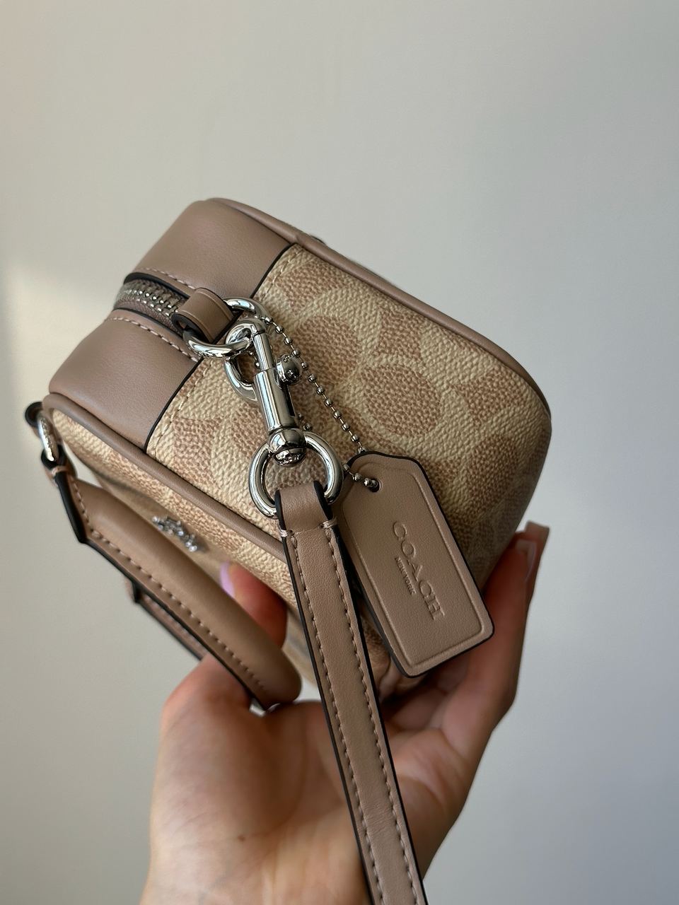 Coach Satchel Crossbody In Signature Beige - 7