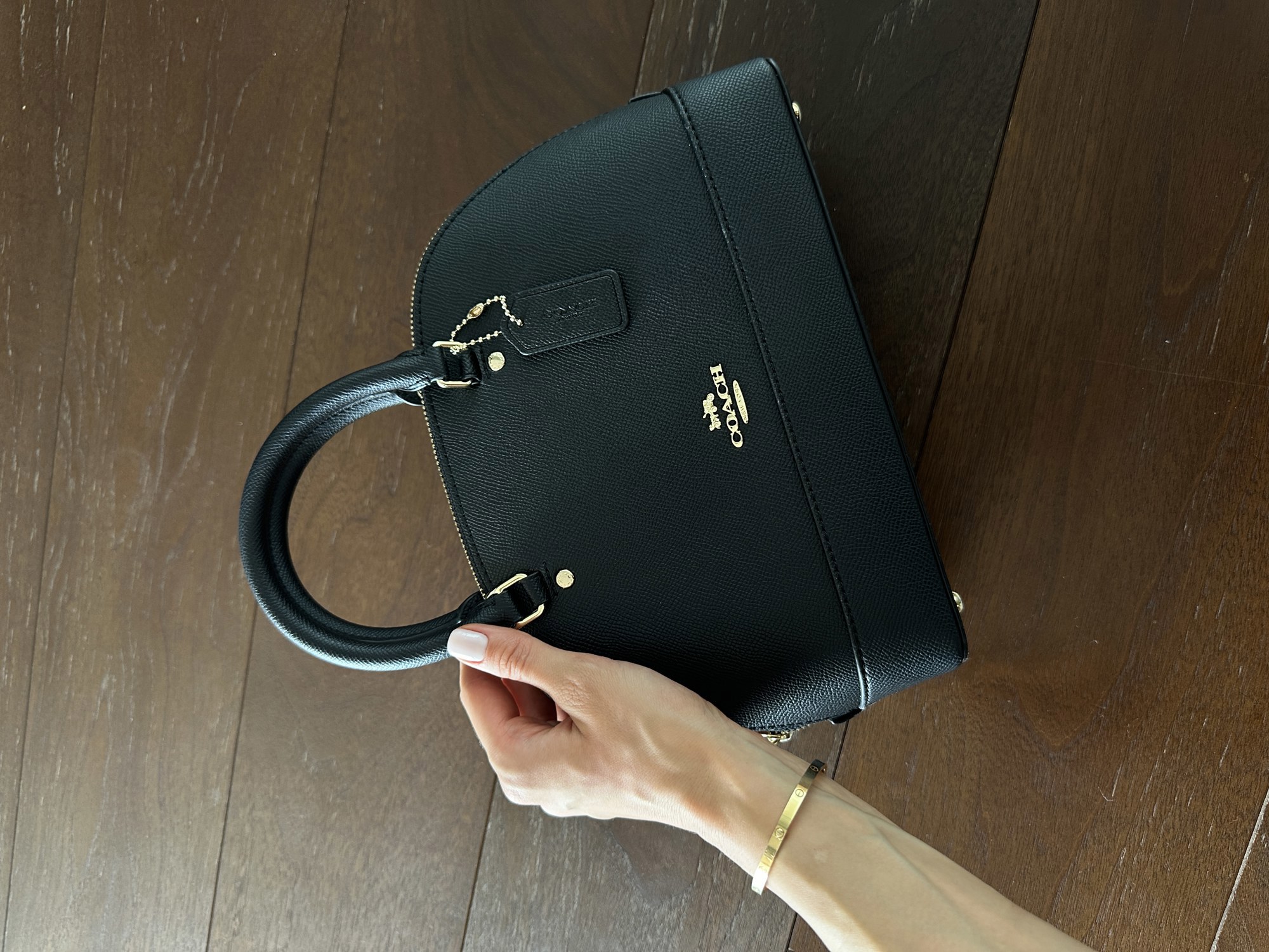 Coach Sierra Satchel Black [крафтова коробка] - 11