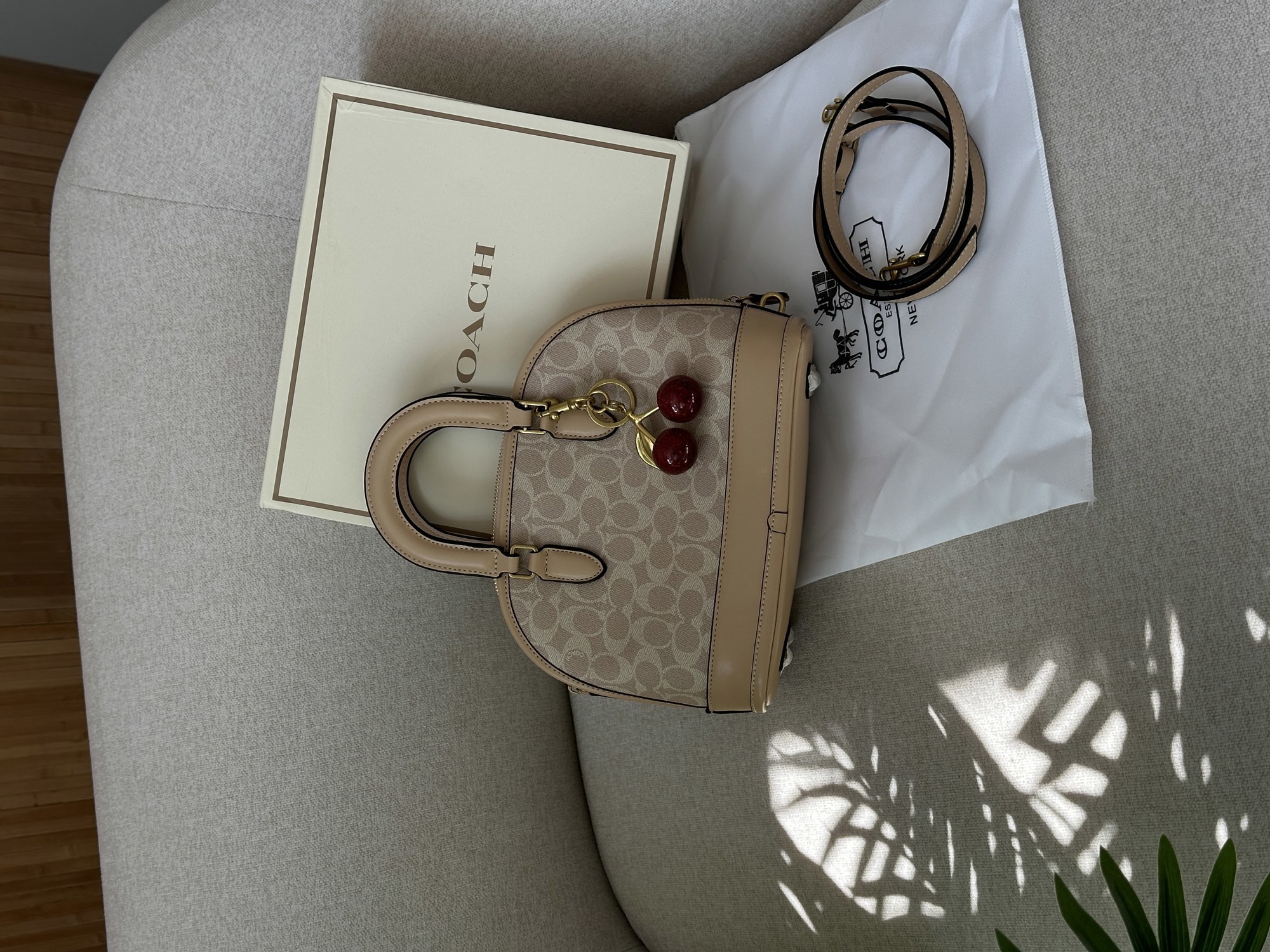 Coach Sierra Satchel In Signature Canvas Beige - 11