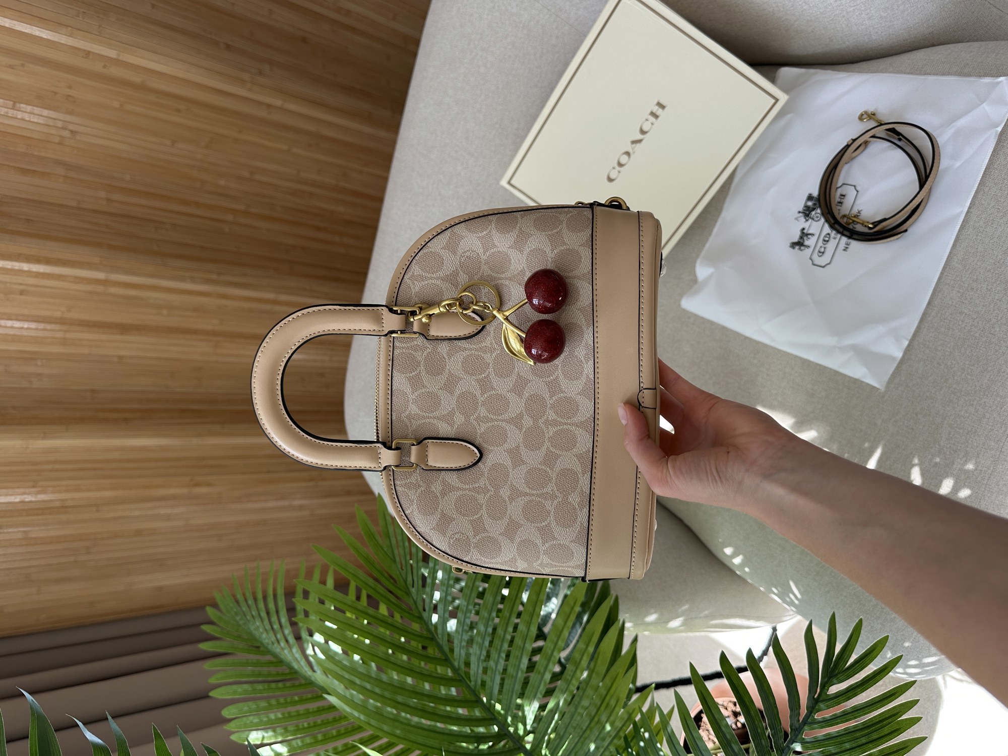 Coach Sierra Satchel In Signature Canvas Beige - 12