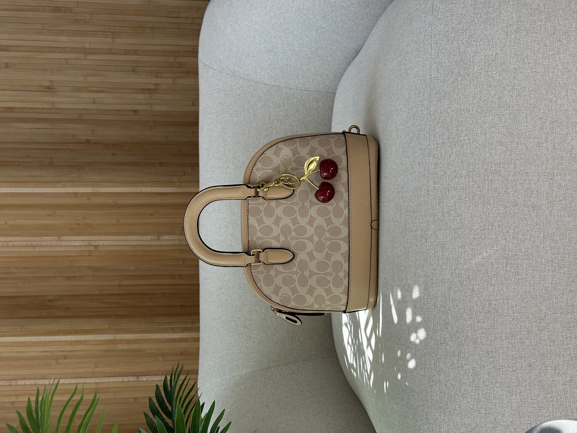 Coach Sierra Satchel In Signature Canvas Beige - 14