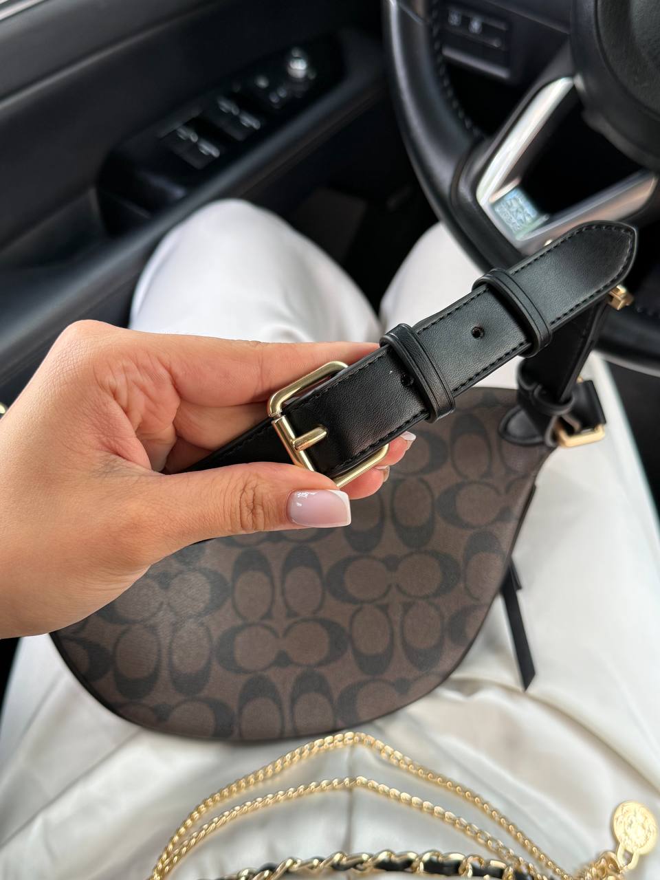 Coach Signature Belt Bag Fanny Pack Brown - 6