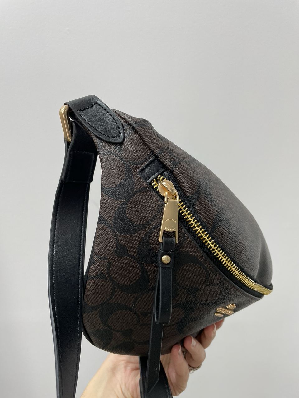 Coach Signature Belt Bag Fanny Pack Brown - 14