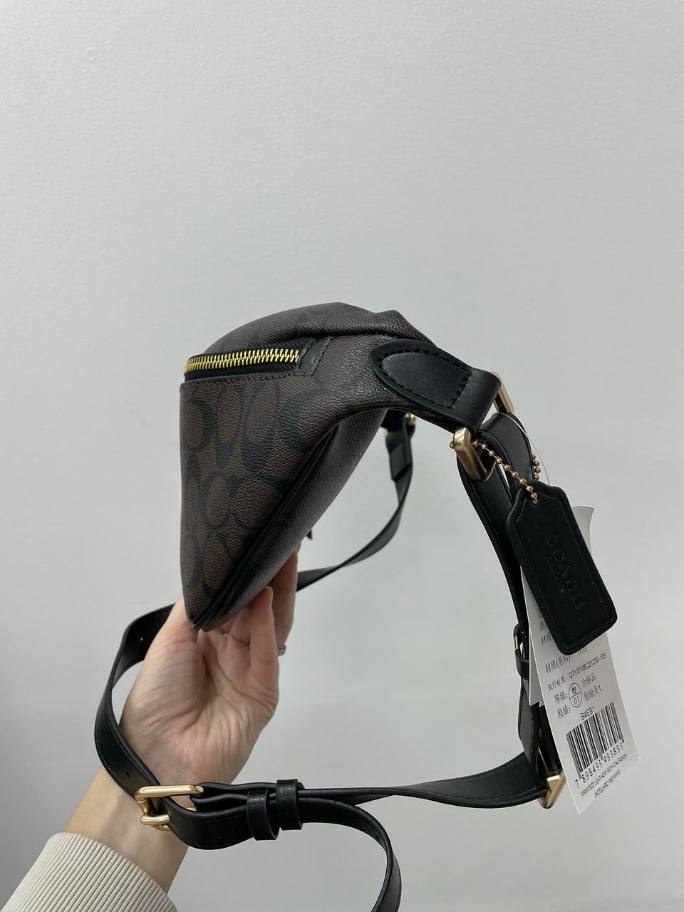 Coach Signature Belt Bag Fanny Pack Brown - 15