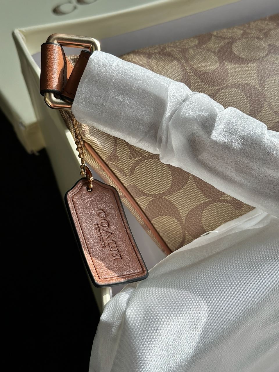 Coach Signature Belt Bag Fanny Pack Khaki Saddle - 23