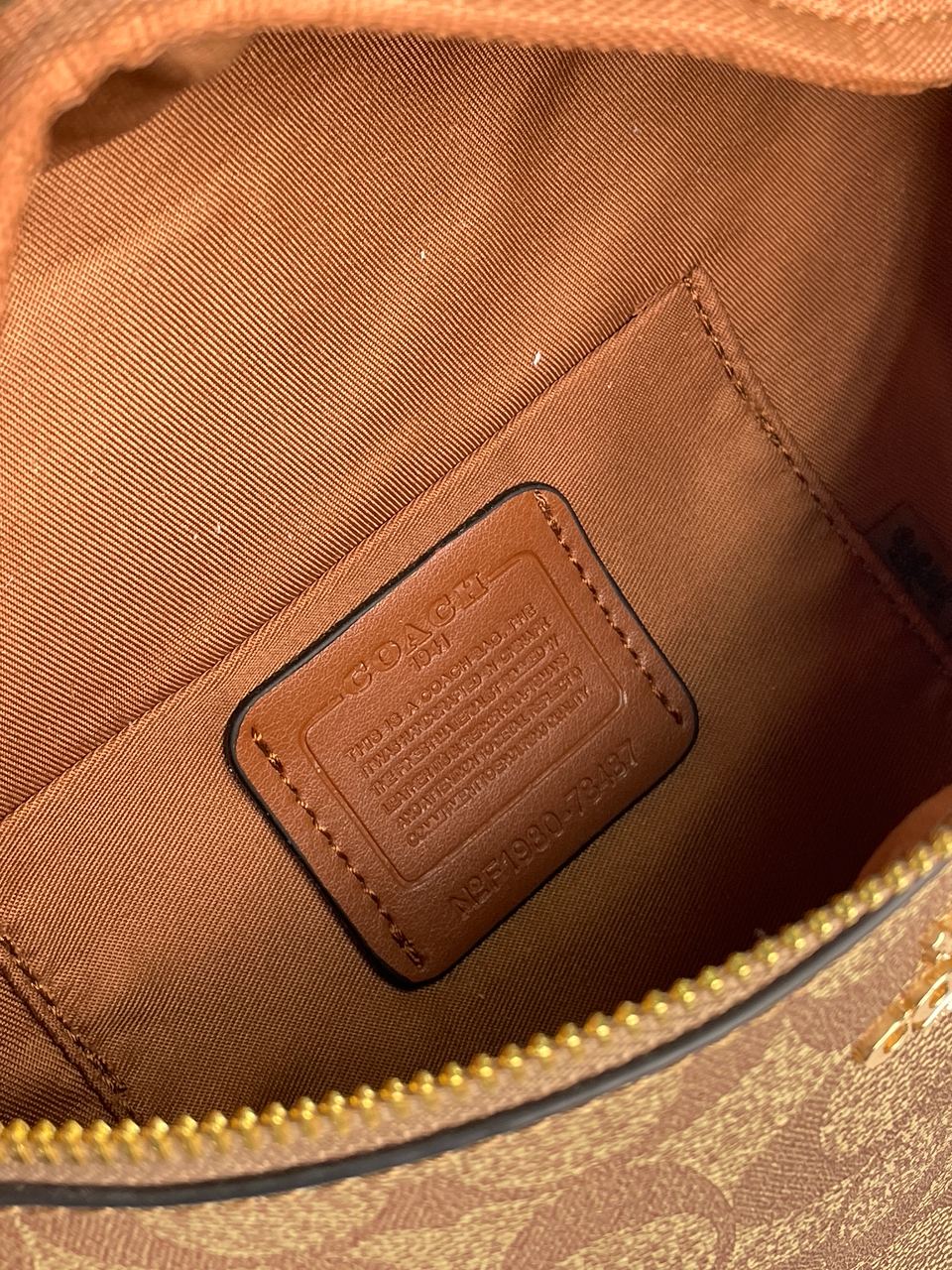 Coach Signature Belt Bag Fanny Pack Khaki Saddle - 28