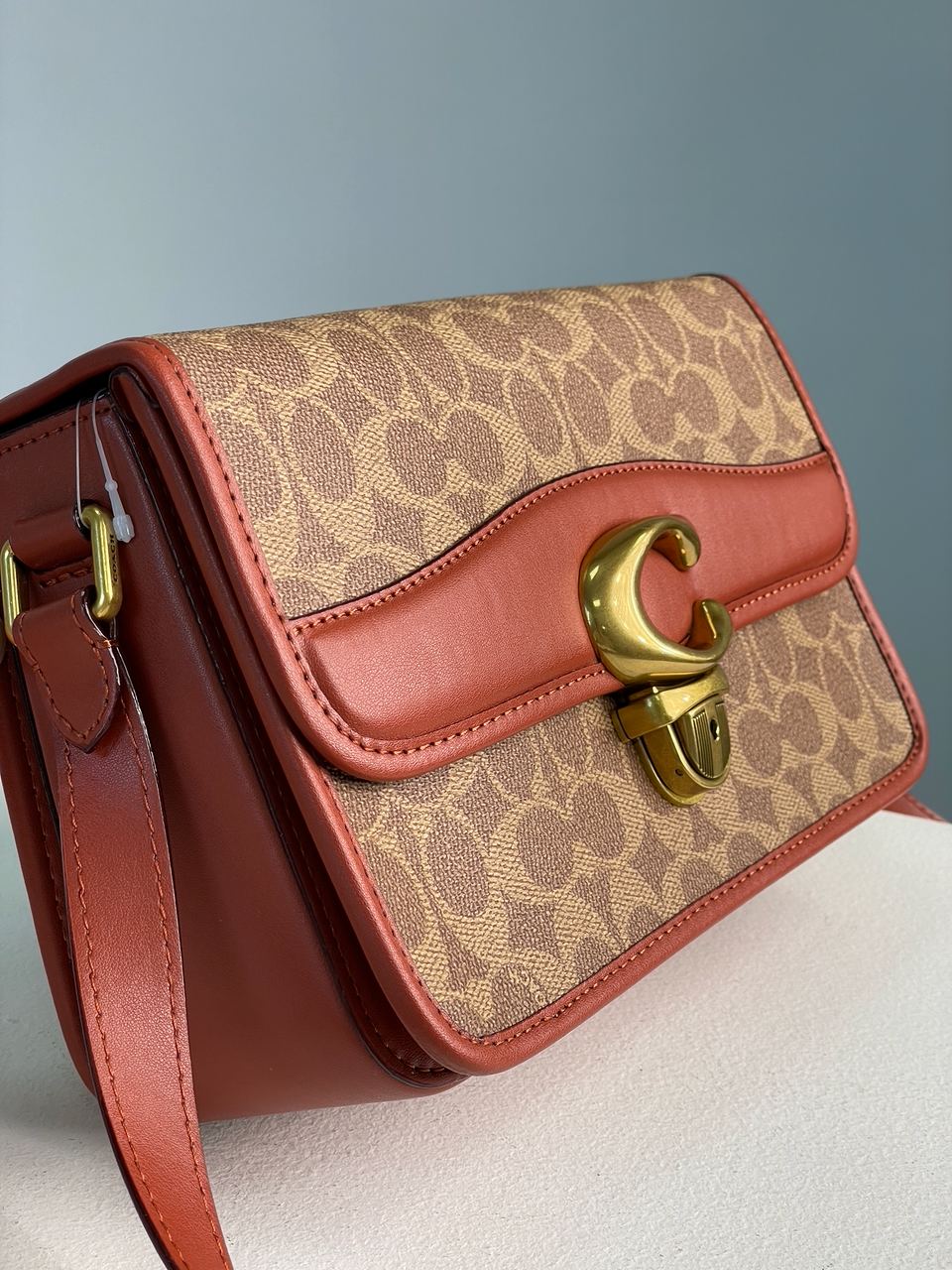 Coach Signature Logo Refined Calf Leather Studio Crossbody Bag - 10