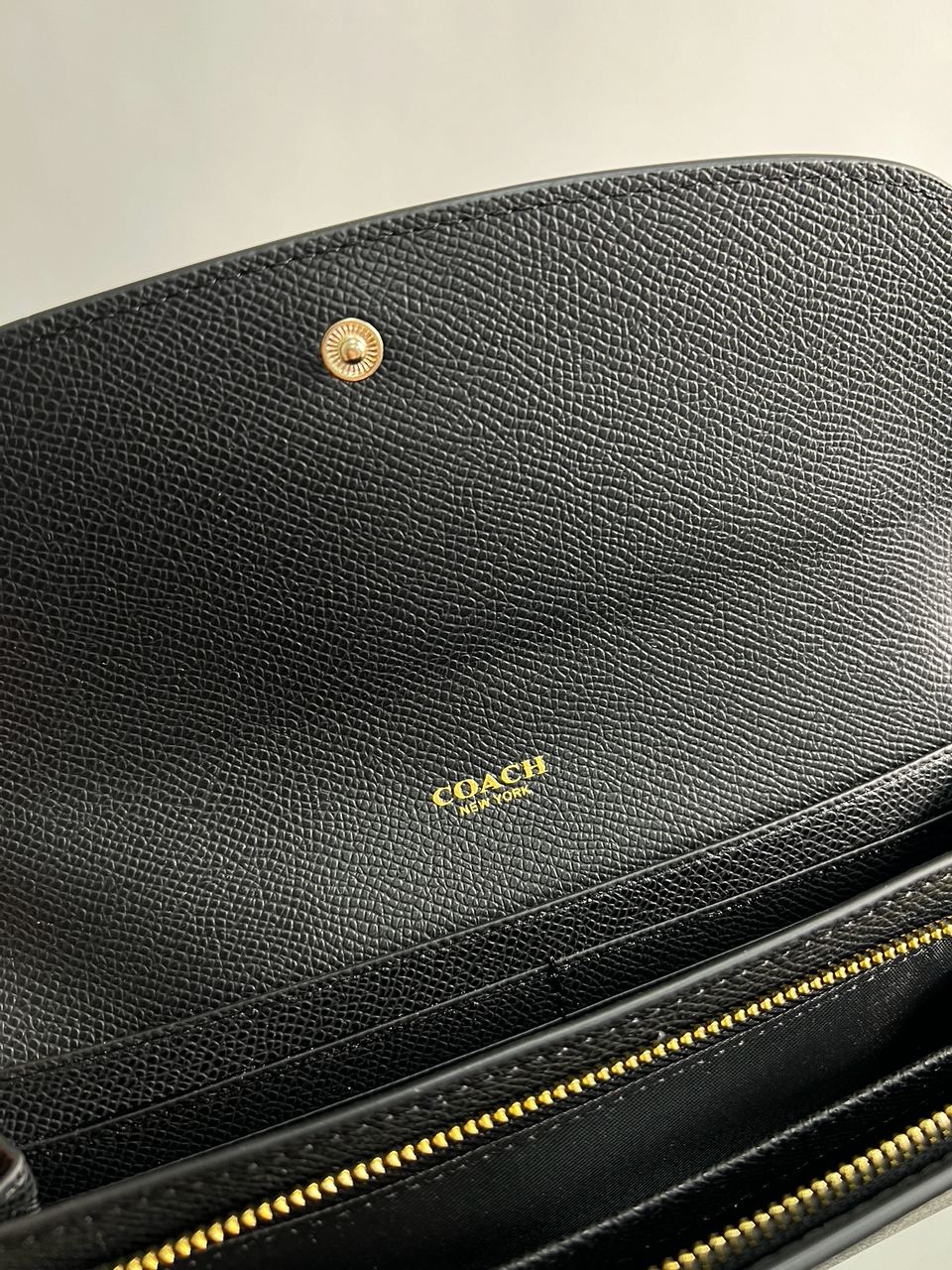 Coach Signature PVC Slim Envelope Wallet Black/Brown - 13