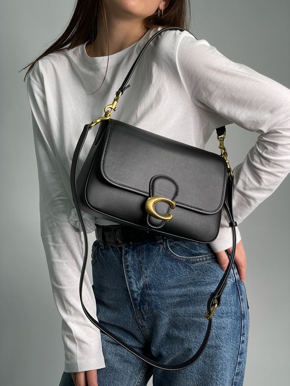 Coach Soft Tabby Calf Leather Shoulder Bag - 5