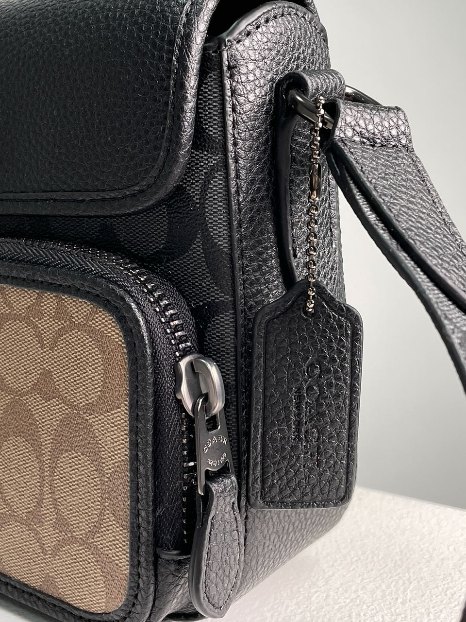 Coach Sullivan Flap Crossbody In Signature Canvas Beige/Black - 11