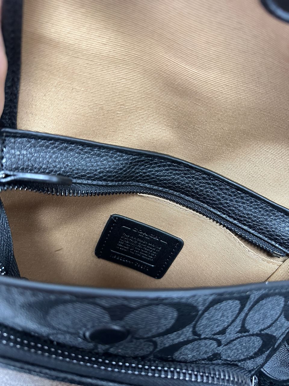 Coach Sullivan Flap Crossbody In Signature Canvas Beige/Black - 18