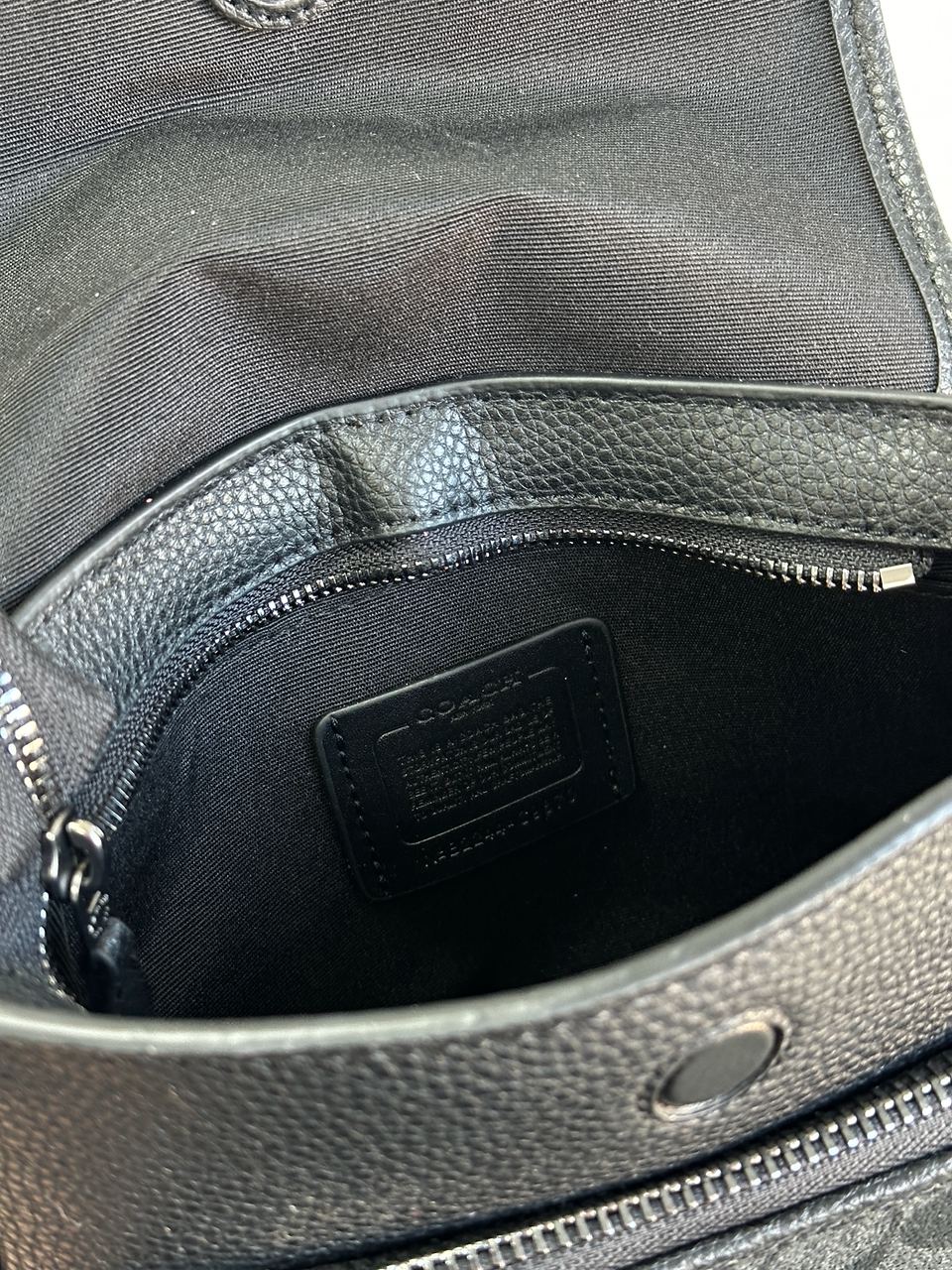 Coach Sullivan Flap Crossbody In Signature Canvas Grey/Black - 14