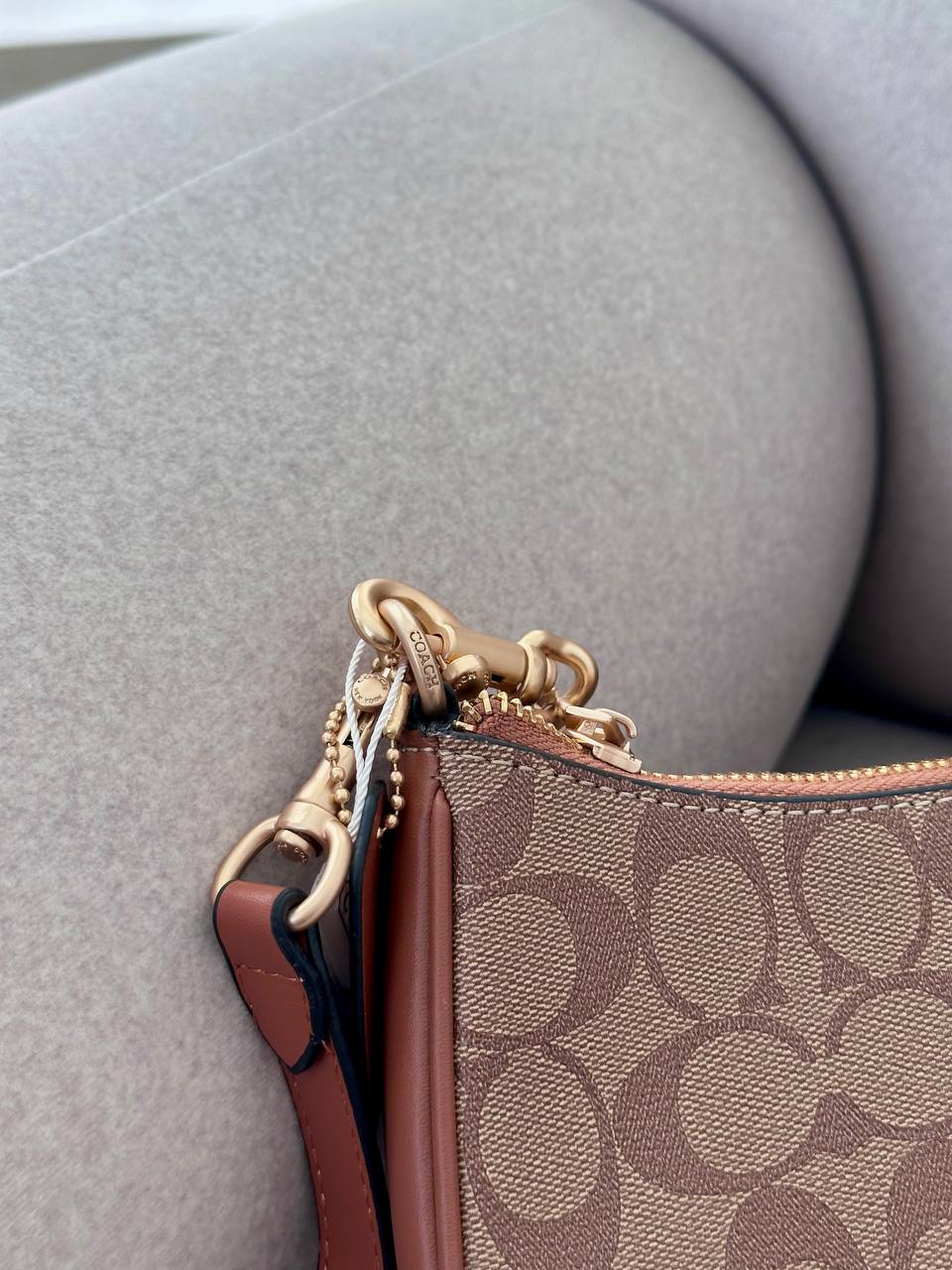 Coach Swinger 20 In Signature Canvas Saddle/Gold - 8