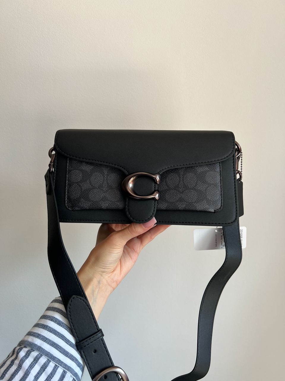 Coach Tabby Black/Grey Shoulder Bag 26 In Signature Canvas - 2