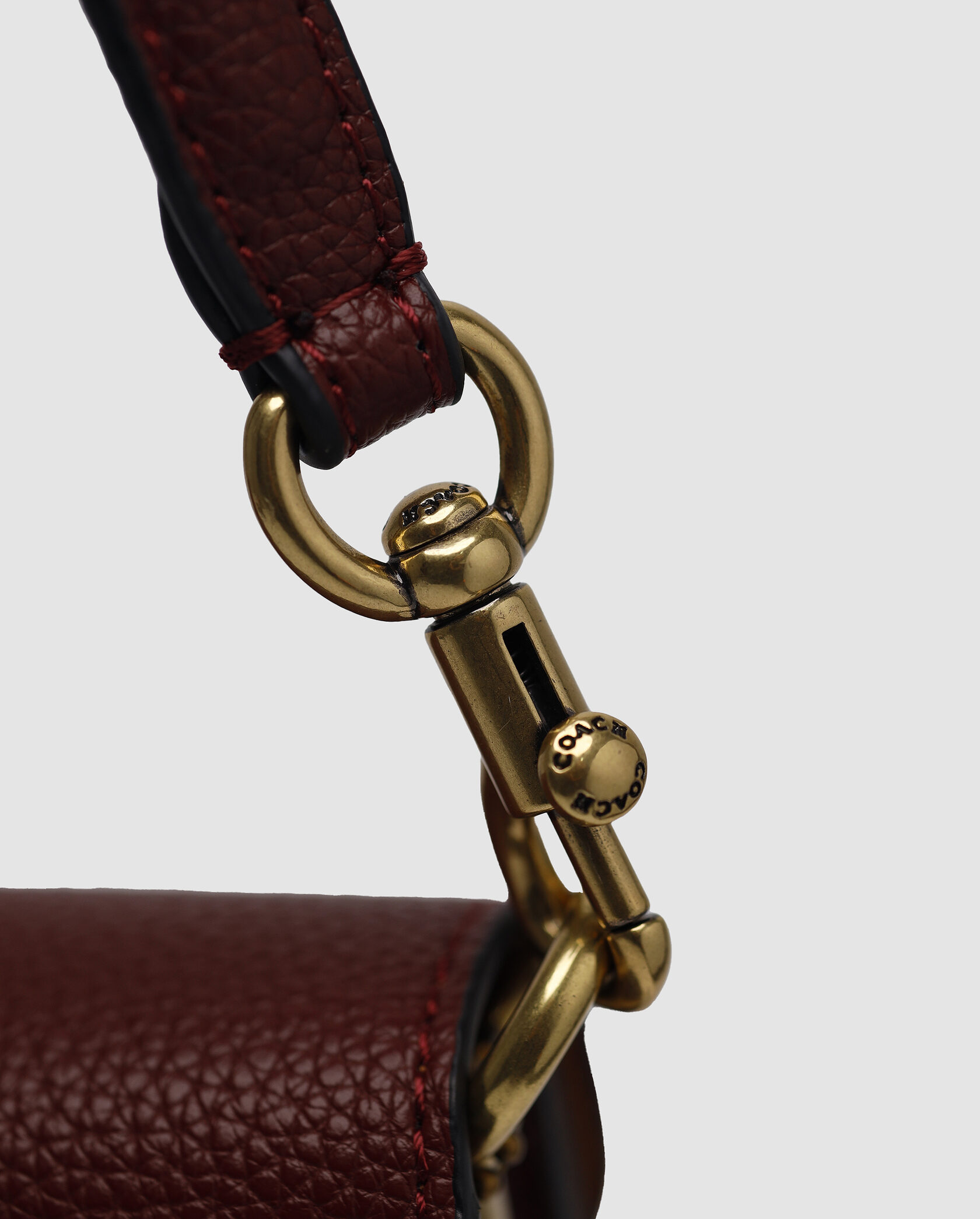 Coach Tabby Burgundy/Gold Shoulder Bag 26 In Signature Canvas - 8